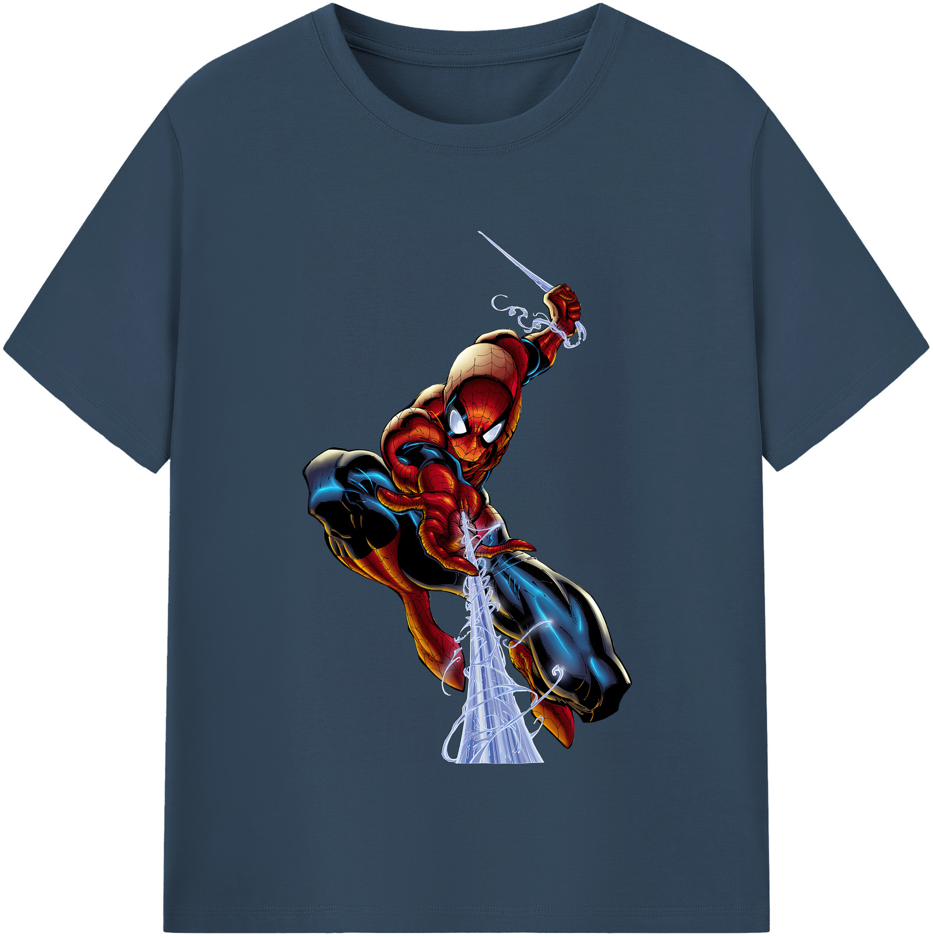 （画像用） Spider Man スパイダーマン 綿100％半袖Tシャツ（フロントプリント）
