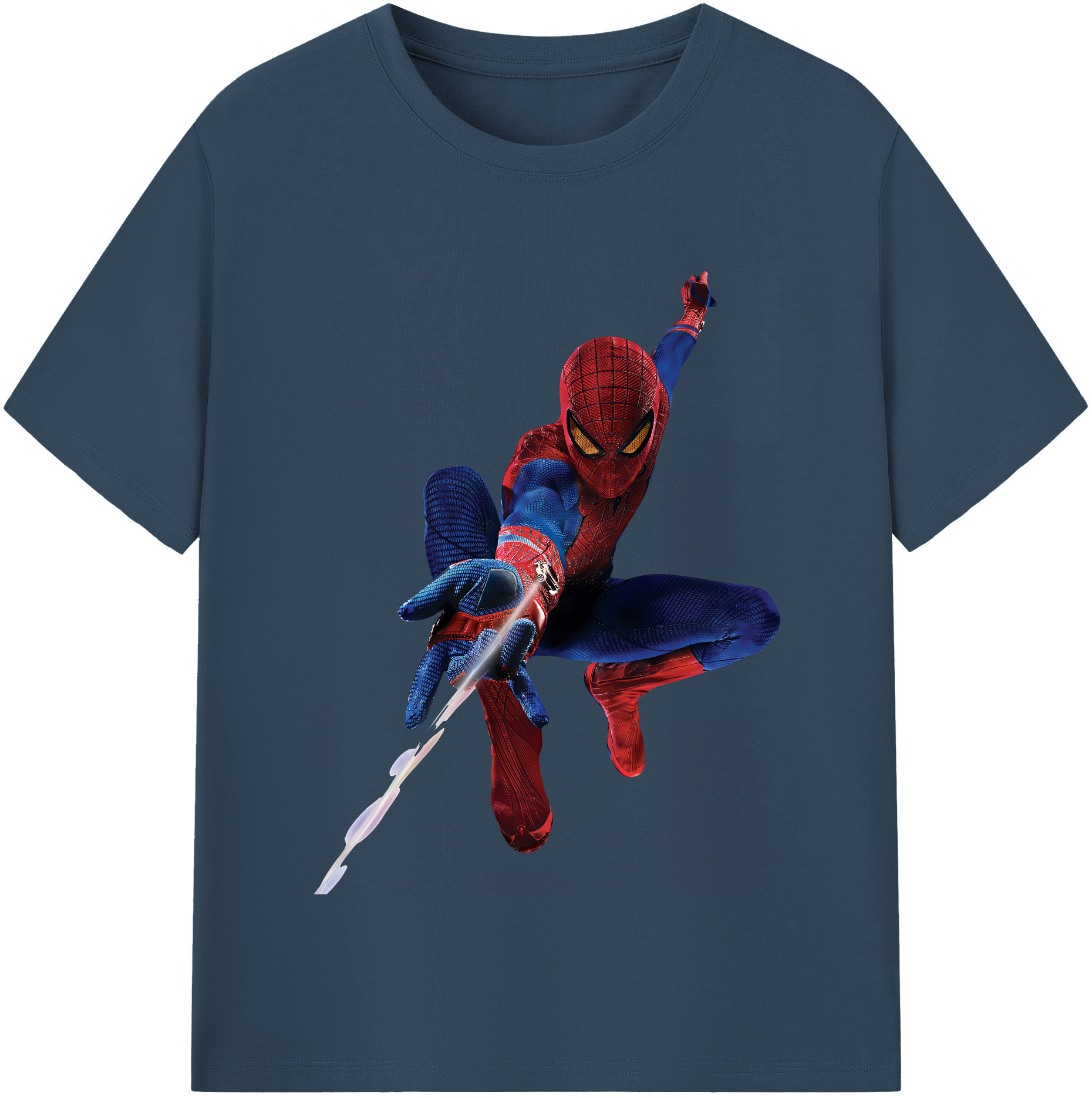 （画像用） Spider Man スパイダーマン 綿100％半袖Tシャツ（フロントプリント）