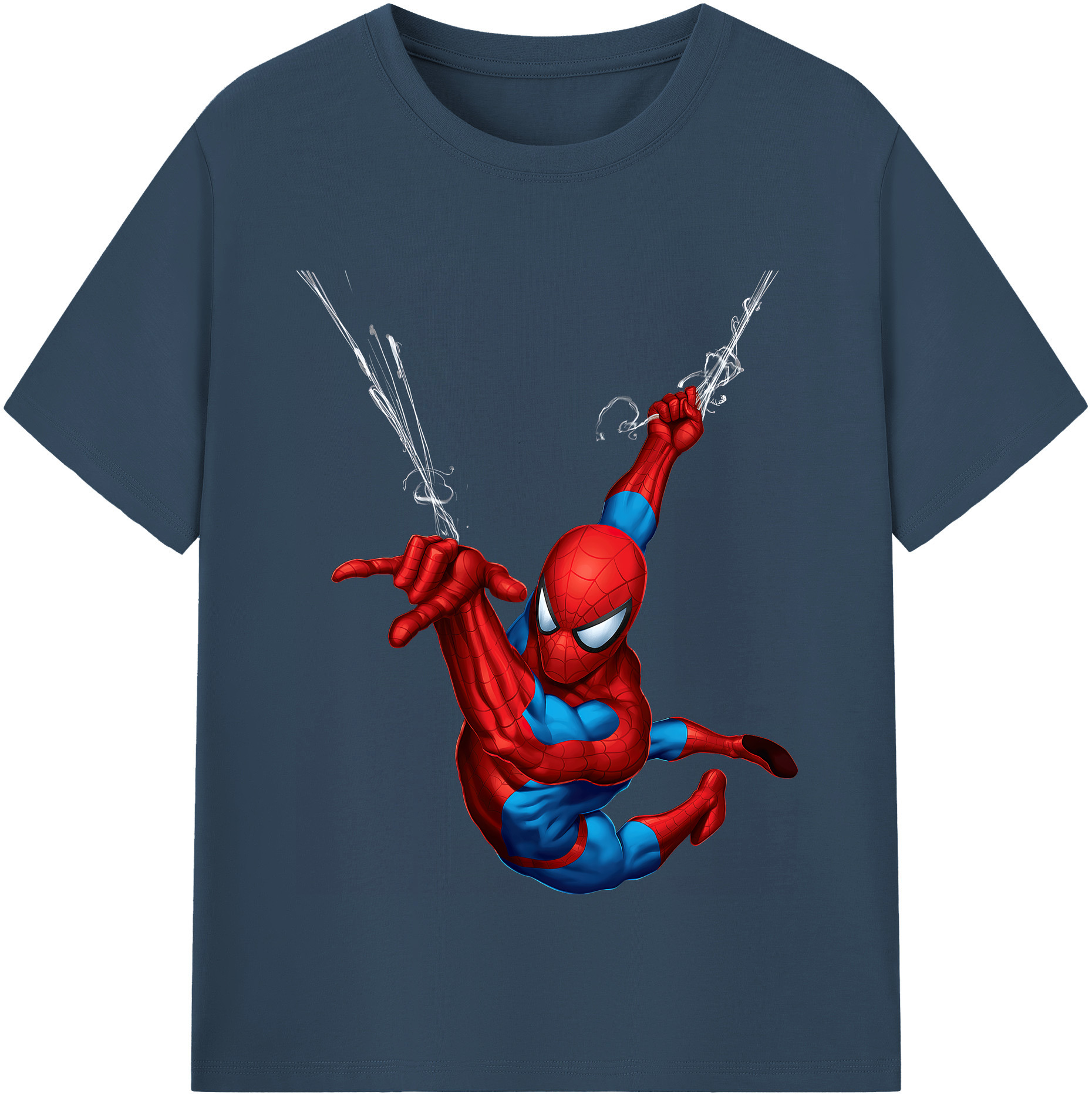 （画像用） Spider Man スパイダーマン 綿100％半袖Tシャツ（フロントプリント）