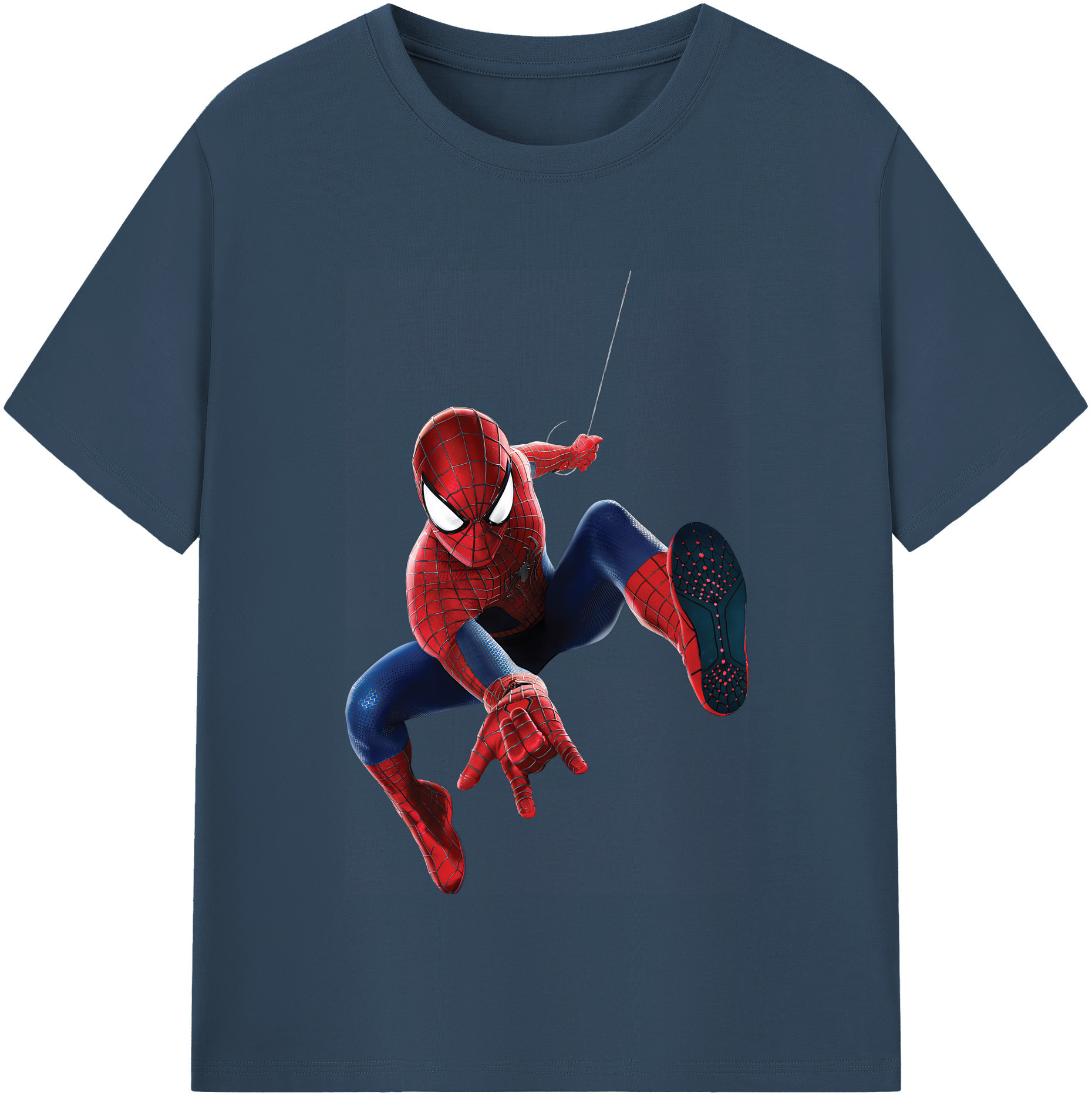 Spider Man スパイダーマン 綿100％半袖Tシャツ（フロントプリント）