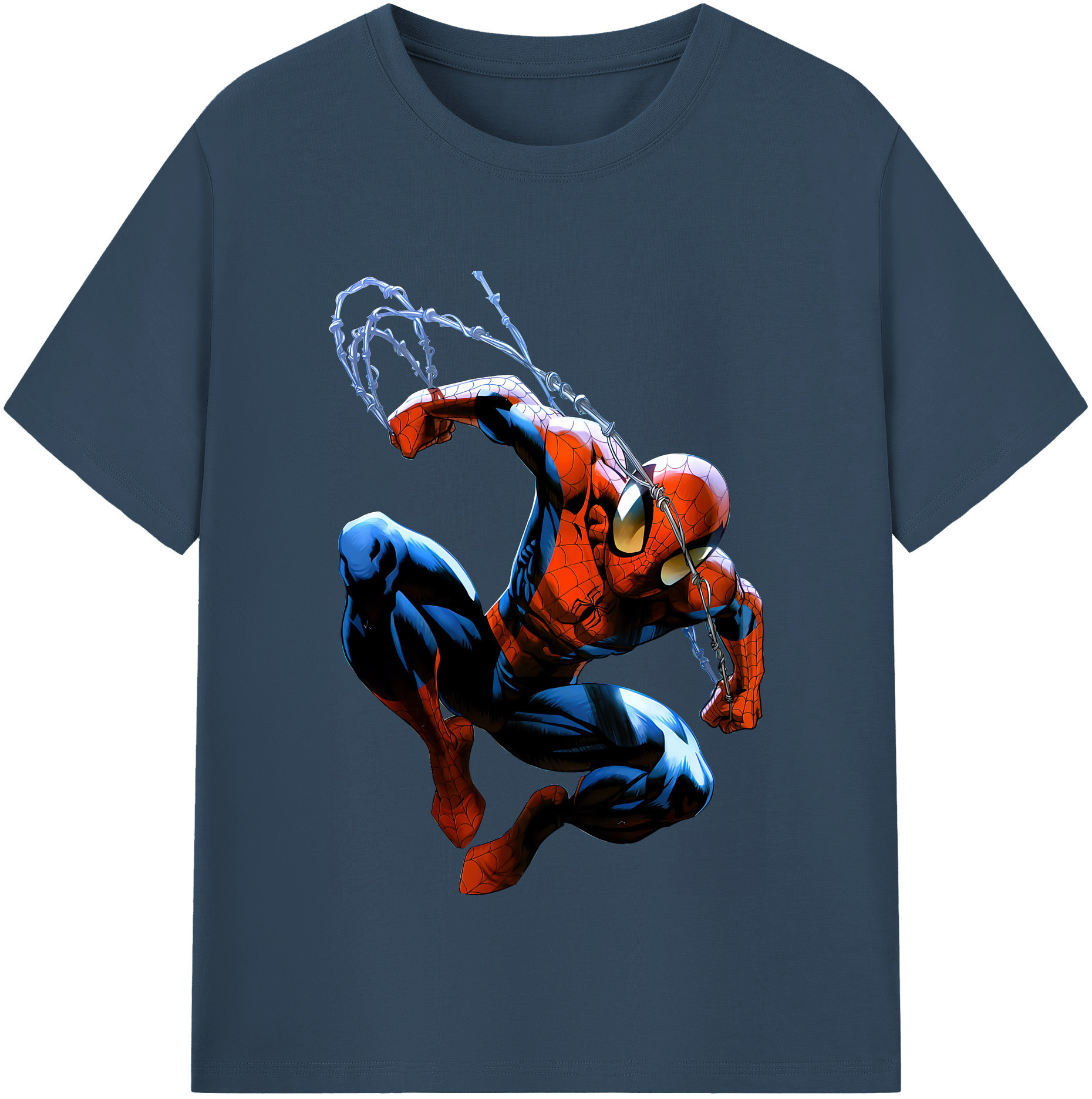 （画像用） Spider Man スパイダーマン 綿100％半袖Tシャツ（フロントプリント）