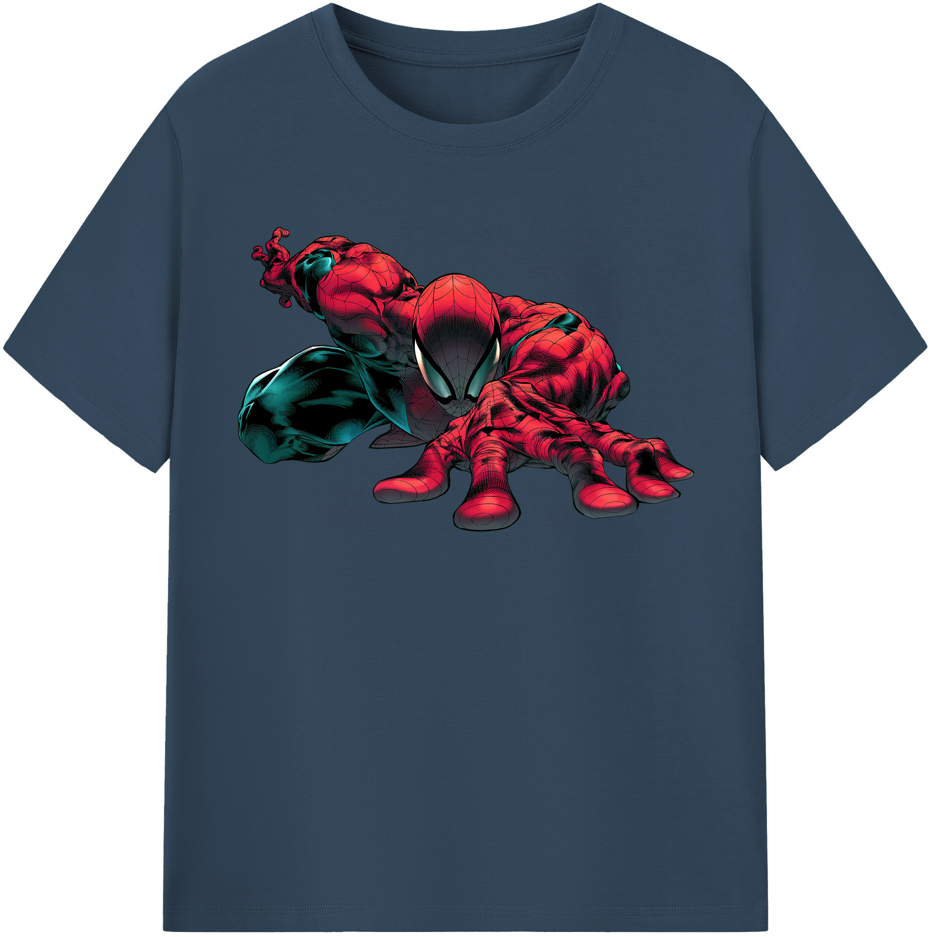 （画像用） Spider Man スパイダーマン 綿100％半袖Tシャツ（フロントプリント）