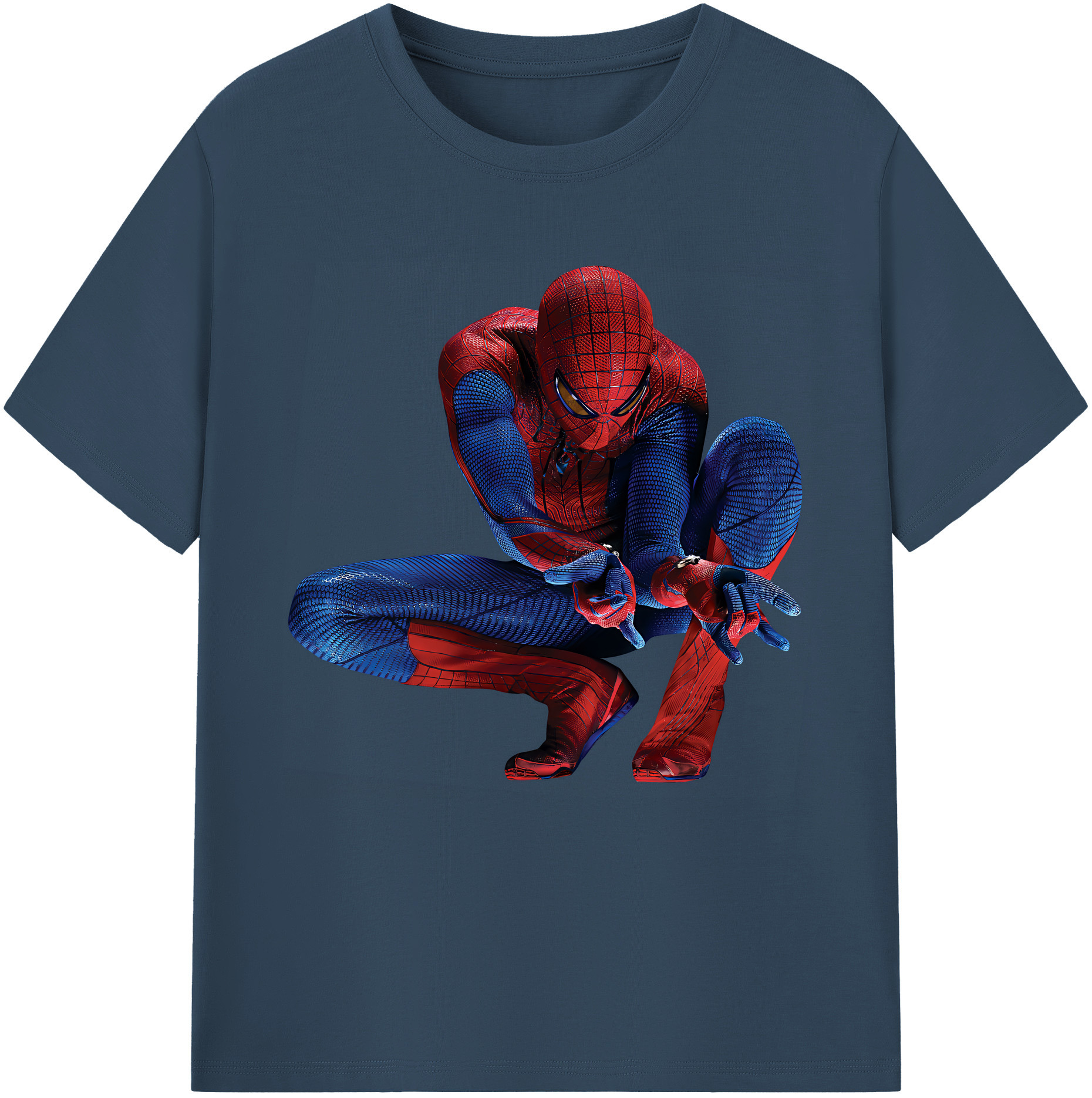（画像用） Spider Man スパイダーマン 綿100％半袖Tシャツ（フロントプリント）