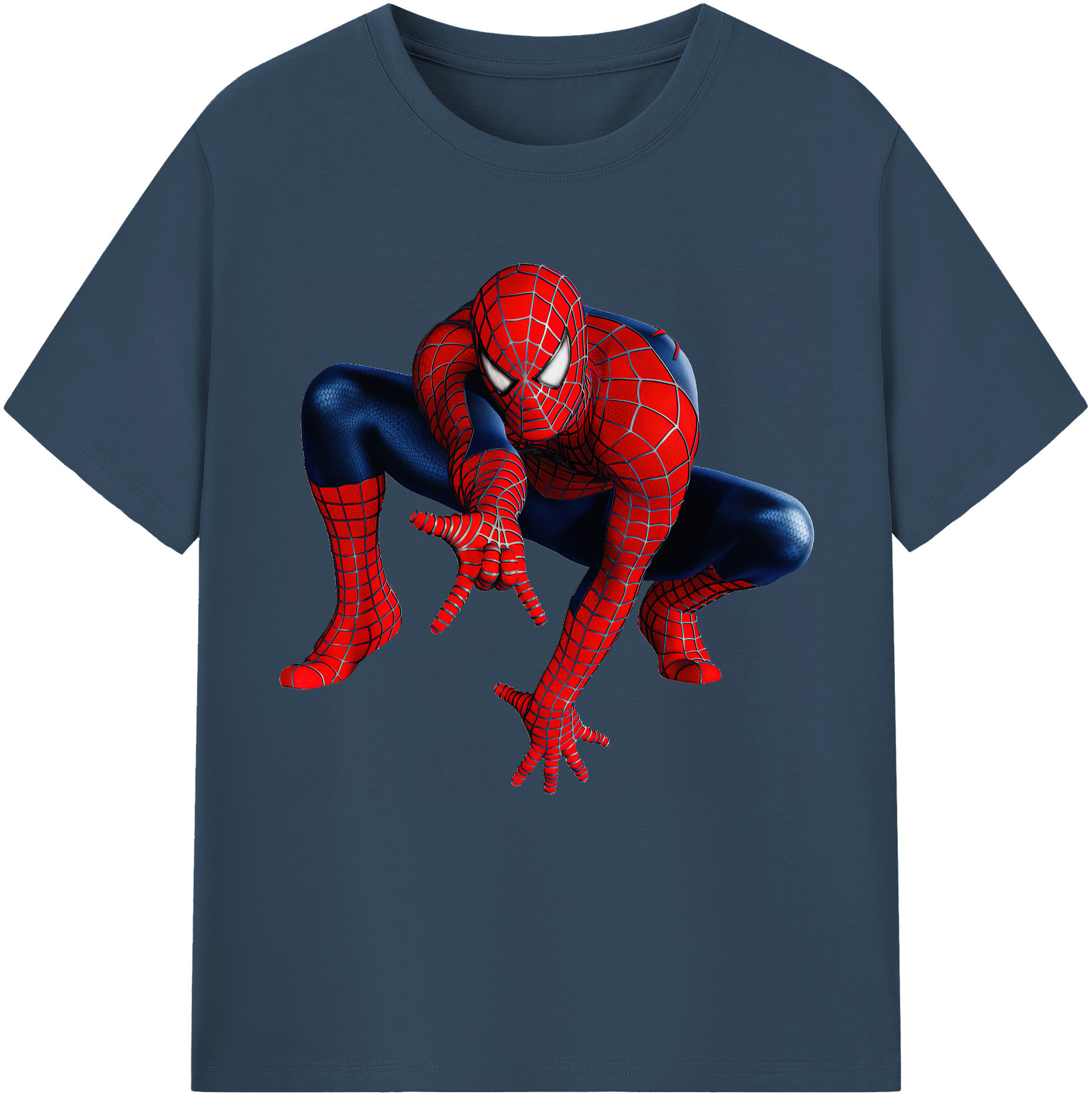 （画像用） Spider Man スパイダーマン 綿100％半袖Tシャツ（フロントプリント）