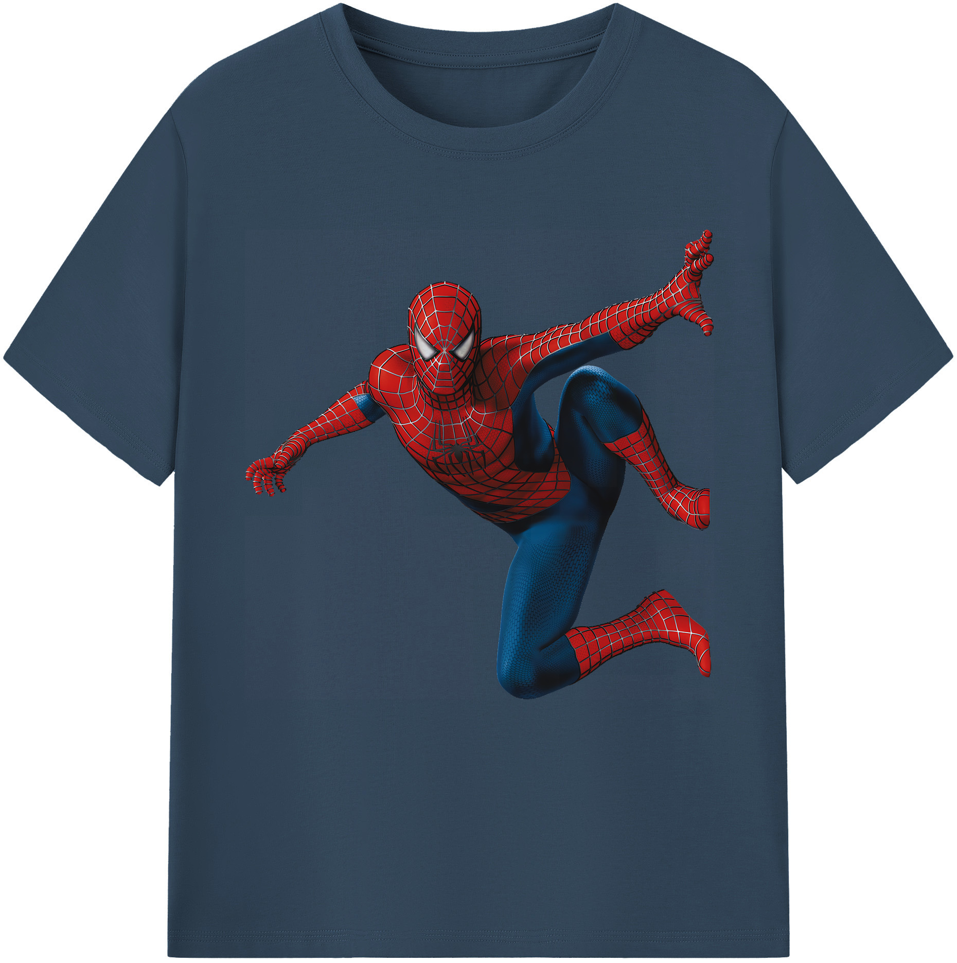 （画像用） Spider Man スパイダーマン 綿100％半袖Tシャツ（フロントプリント）