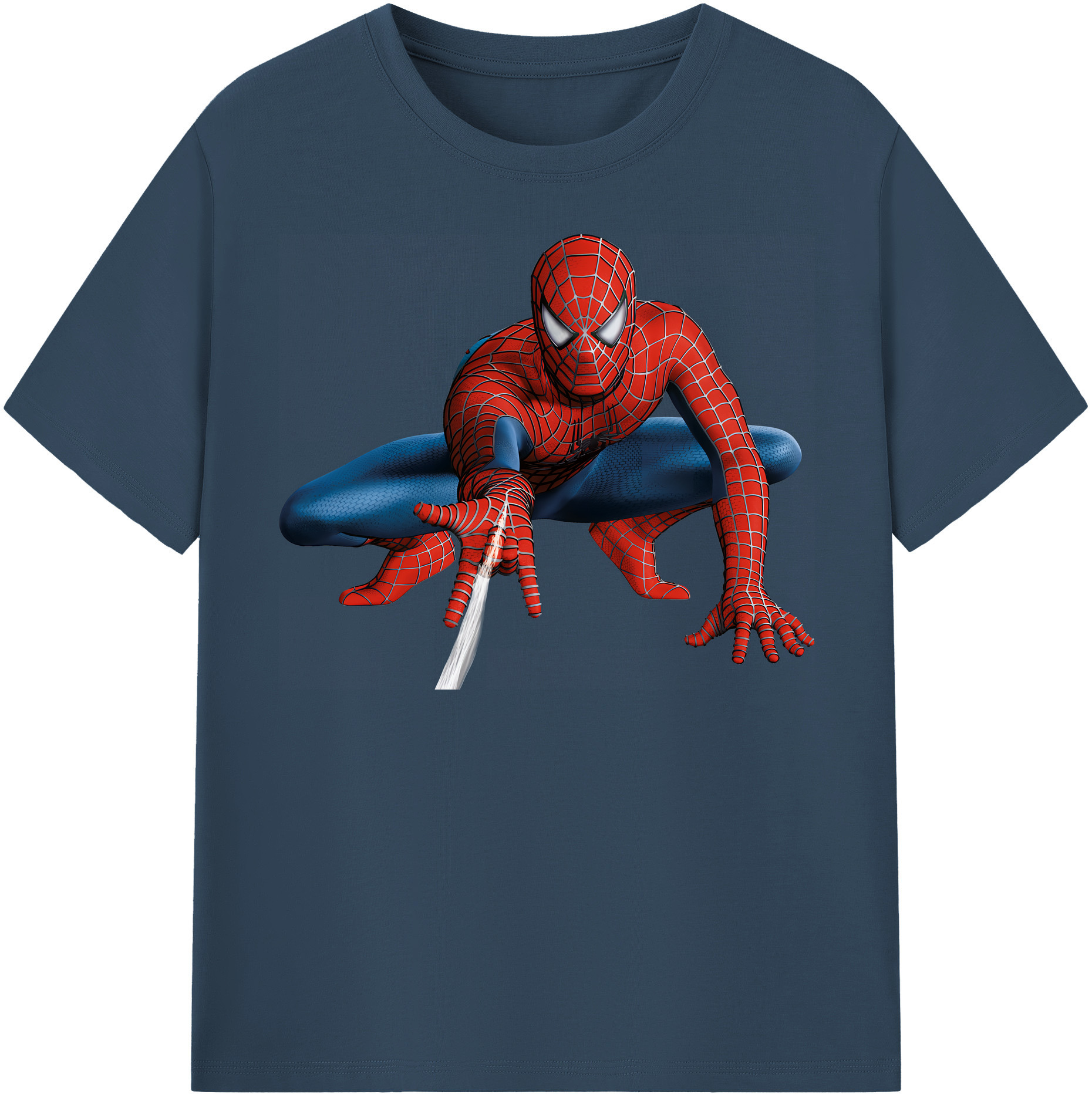 （画像用） Spider Man スパイダーマン 綿100％半袖Tシャツ（フロントプリント）