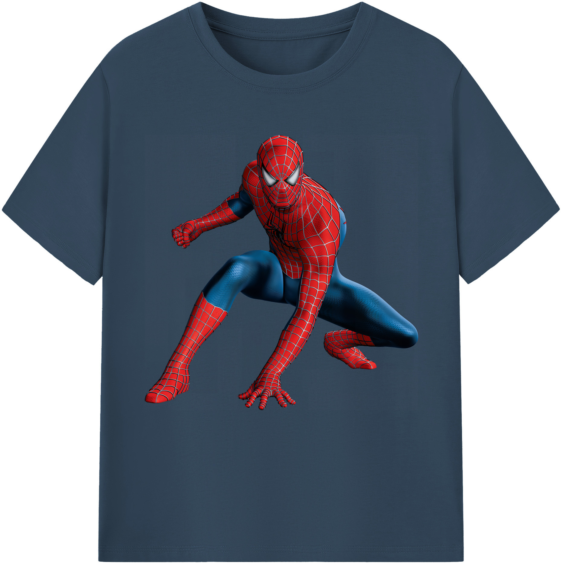 （画像用） Spider Man スパイダーマン 綿100％半袖Tシャツ（フロントプリント）