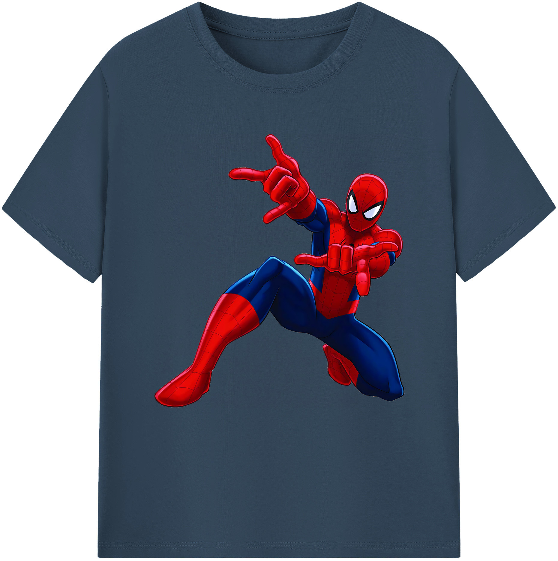 Spider Man スパイダーマン 綿100％半袖Tシャツ（フロントプリント）