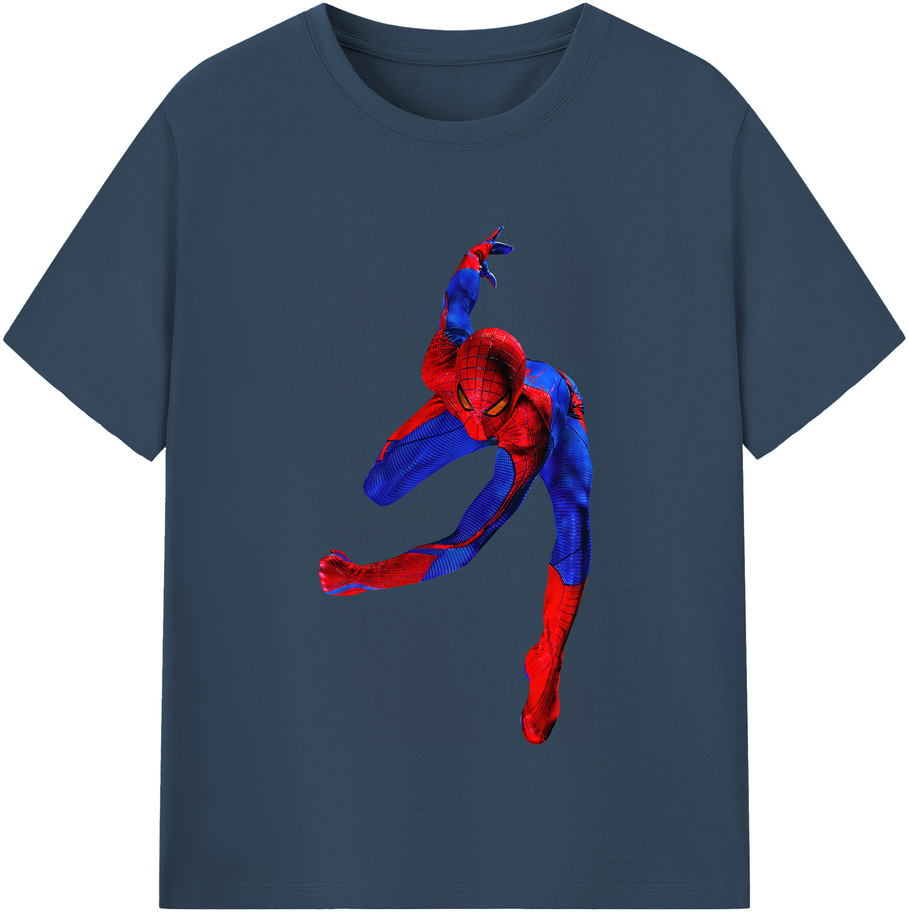 （画像用） Spider Man スパイダーマン 綿100％半袖Tシャツ（フロントプリント）