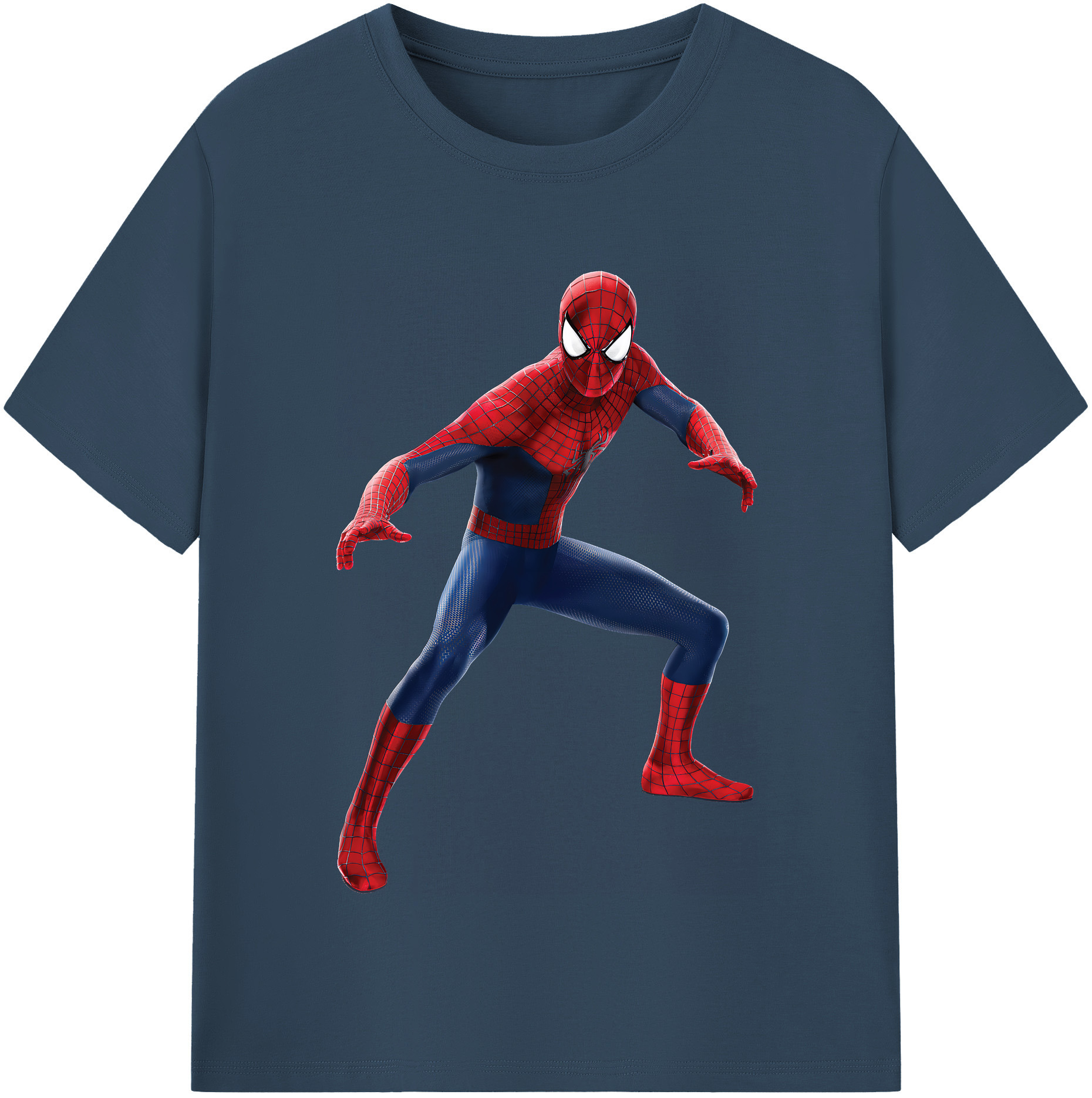 （画像用） Spider Man スパイダーマン 綿100％半袖Tシャツ（フロントプリント）