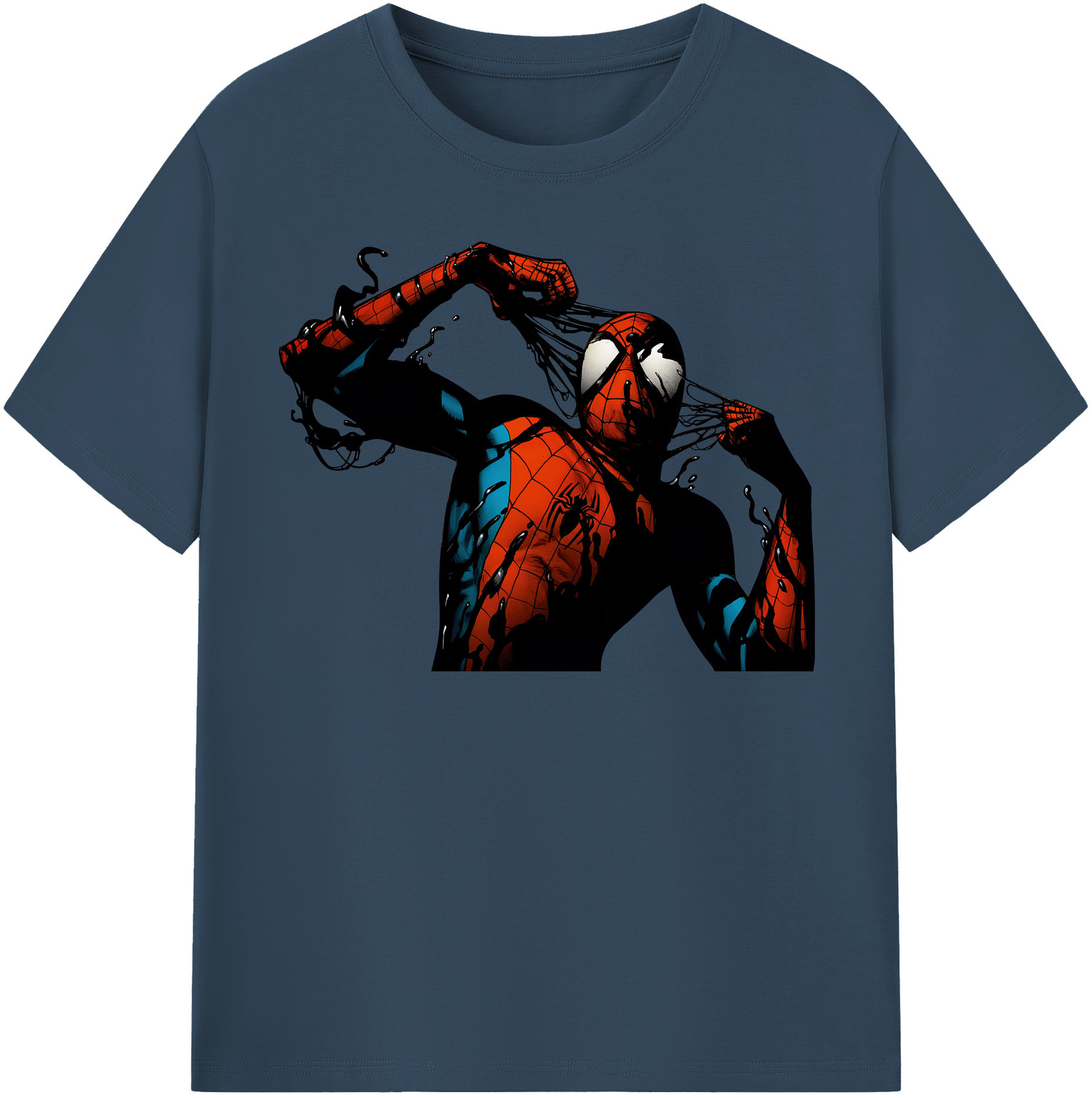 （画像用） Spider Man スパイダーマン 綿100％半袖Tシャツ（フロントプリント）
