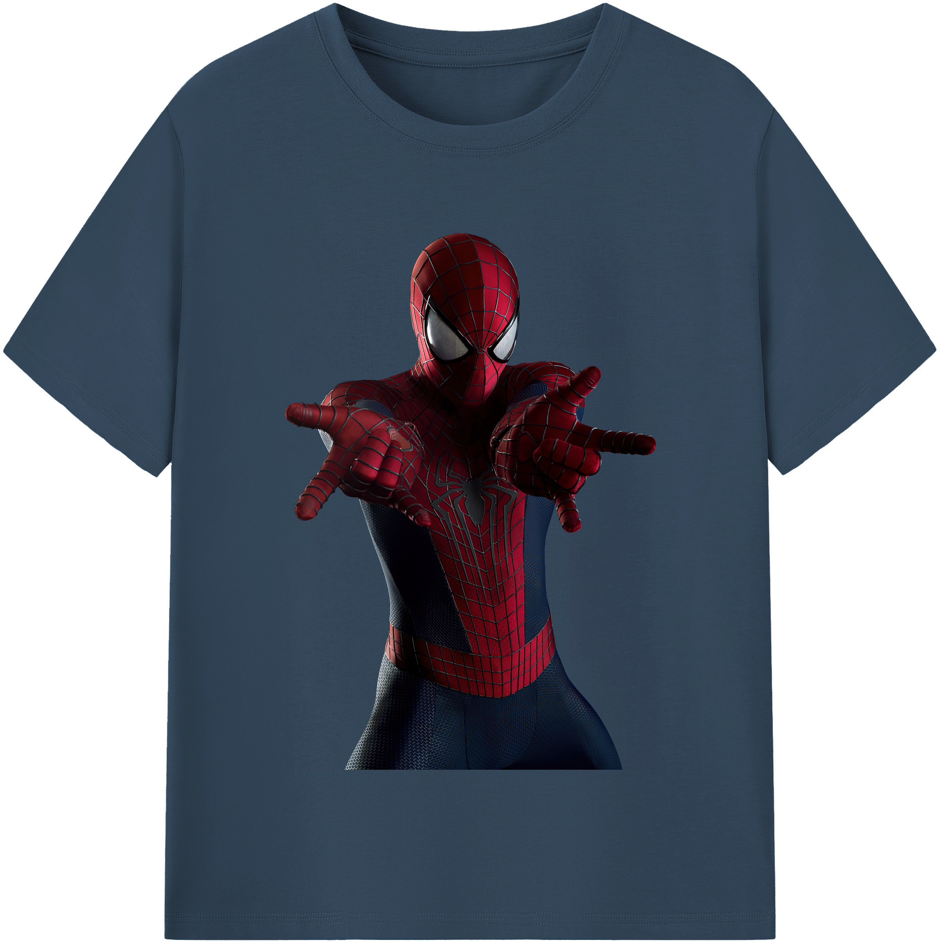 （画像用） Spider Man スパイダーマン 綿100％半袖Tシャツ（フロントプリント）