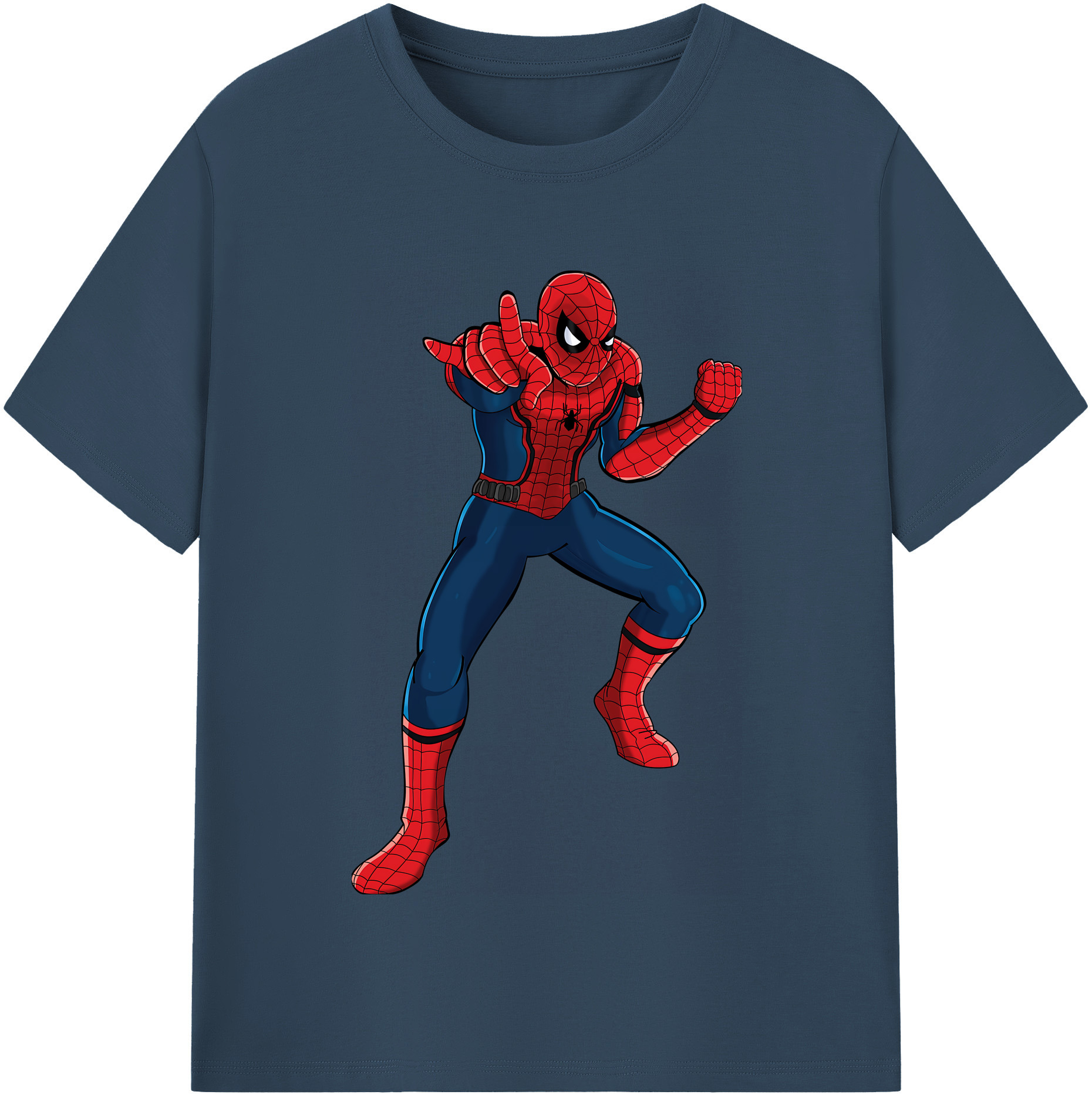 （画像用） Spider Man スパイダーマン 綿100％半袖Tシャツ（フロントプリント）