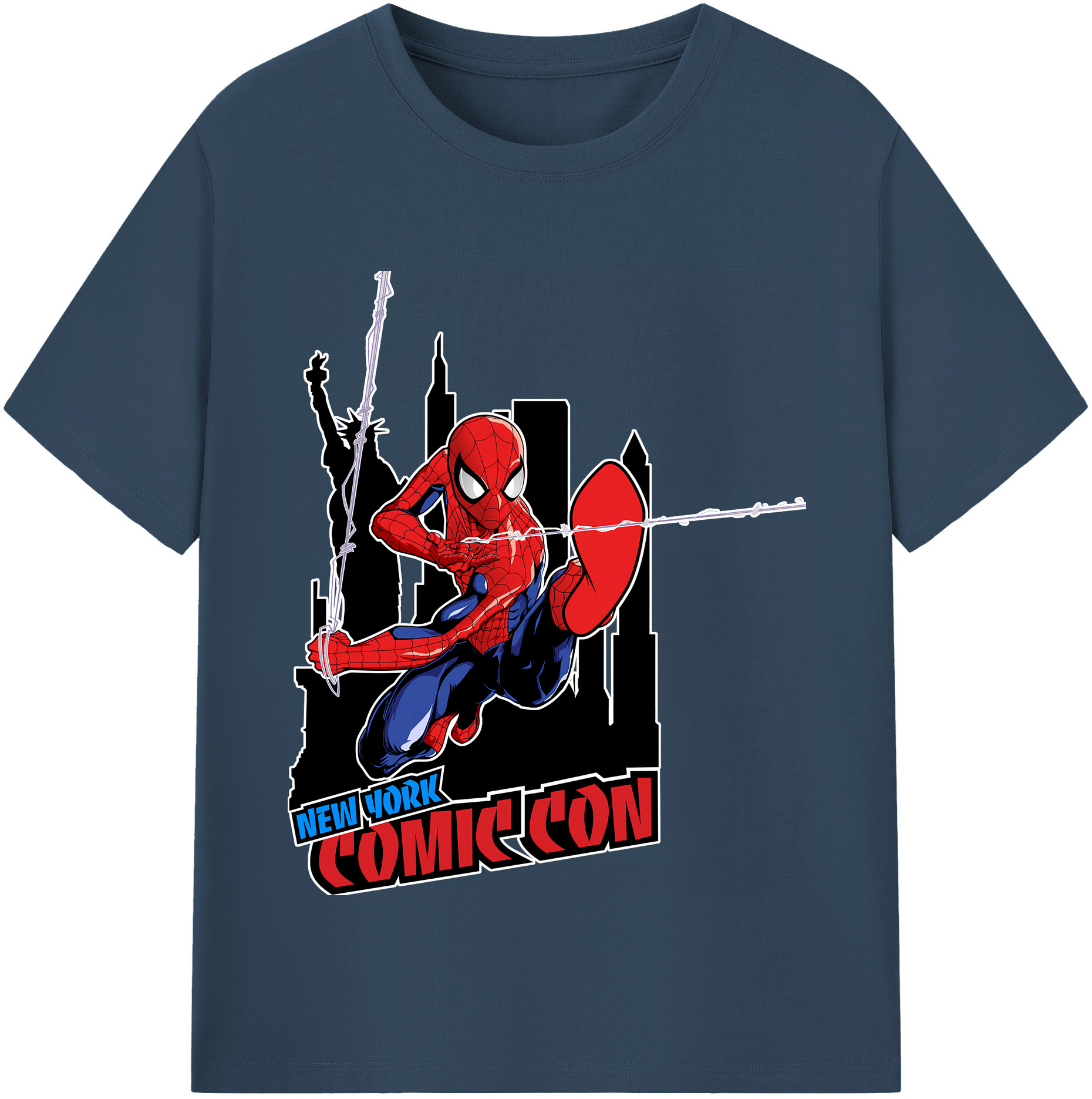 （画像用） Spider Man スパイダーマン 綿100％半袖Tシャツ（フロントプリント）