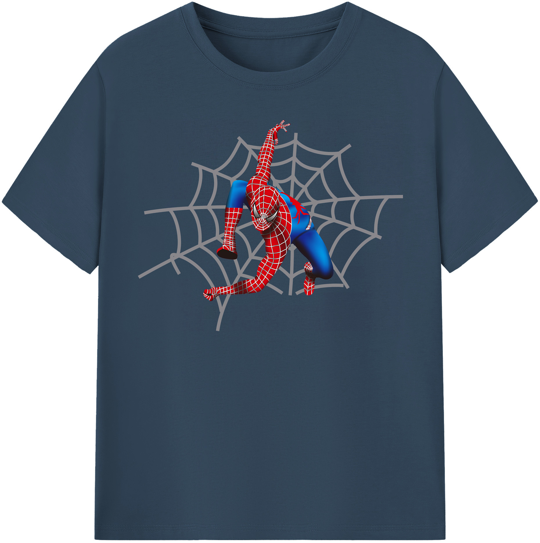 （画像用） Spider Man スパイダーマン 綿100％半袖Tシャツ（フロントプリント）