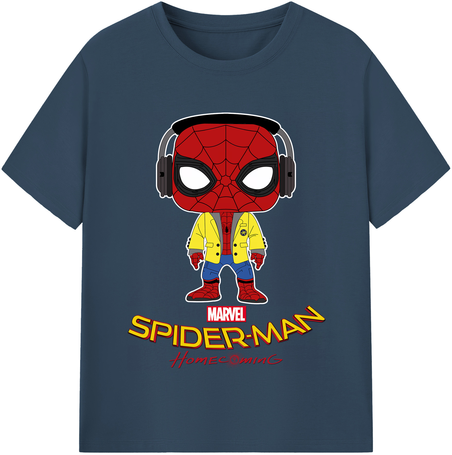（画像用） Spider Man スパイダーマン 綿100％半袖Tシャツ（フロントプリント）