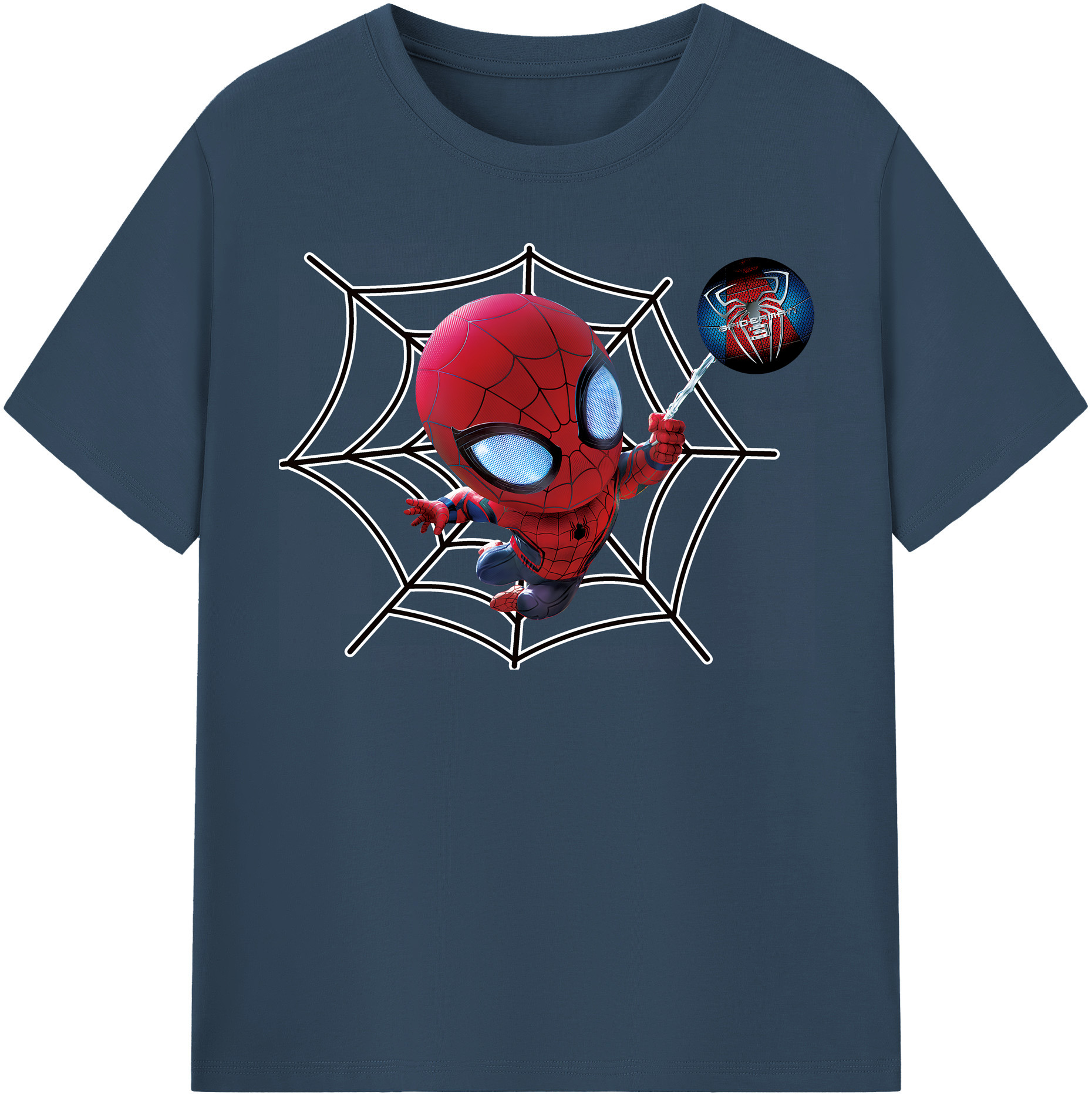 （画像用） Spider Man スパイダーマン 綿100％半袖Tシャツ（フロントプリント）