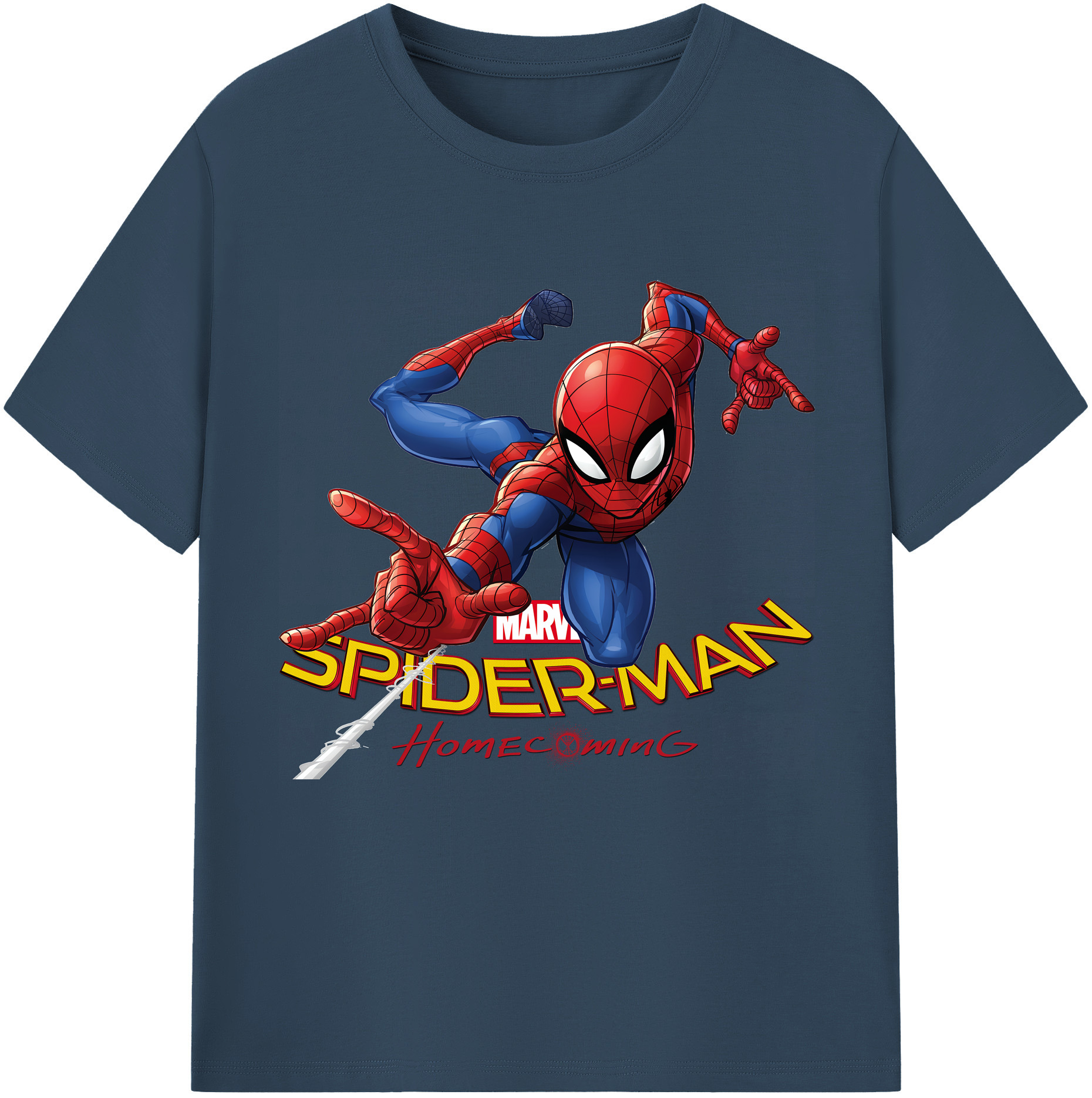 （画像用） Spider Man スパイダーマン 綿100％半袖Tシャツ（フロントプリント）