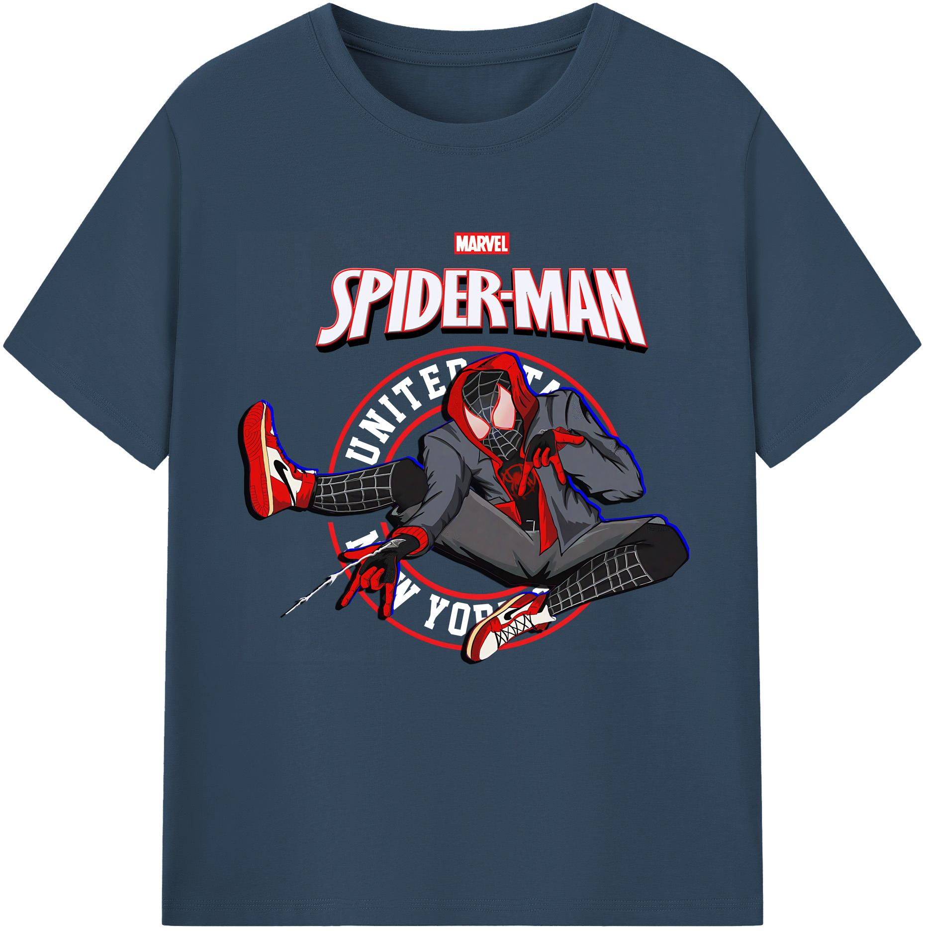 （画像用） Spider Man スパイダーマン 綿100％半袖Tシャツ（フロントプリント）