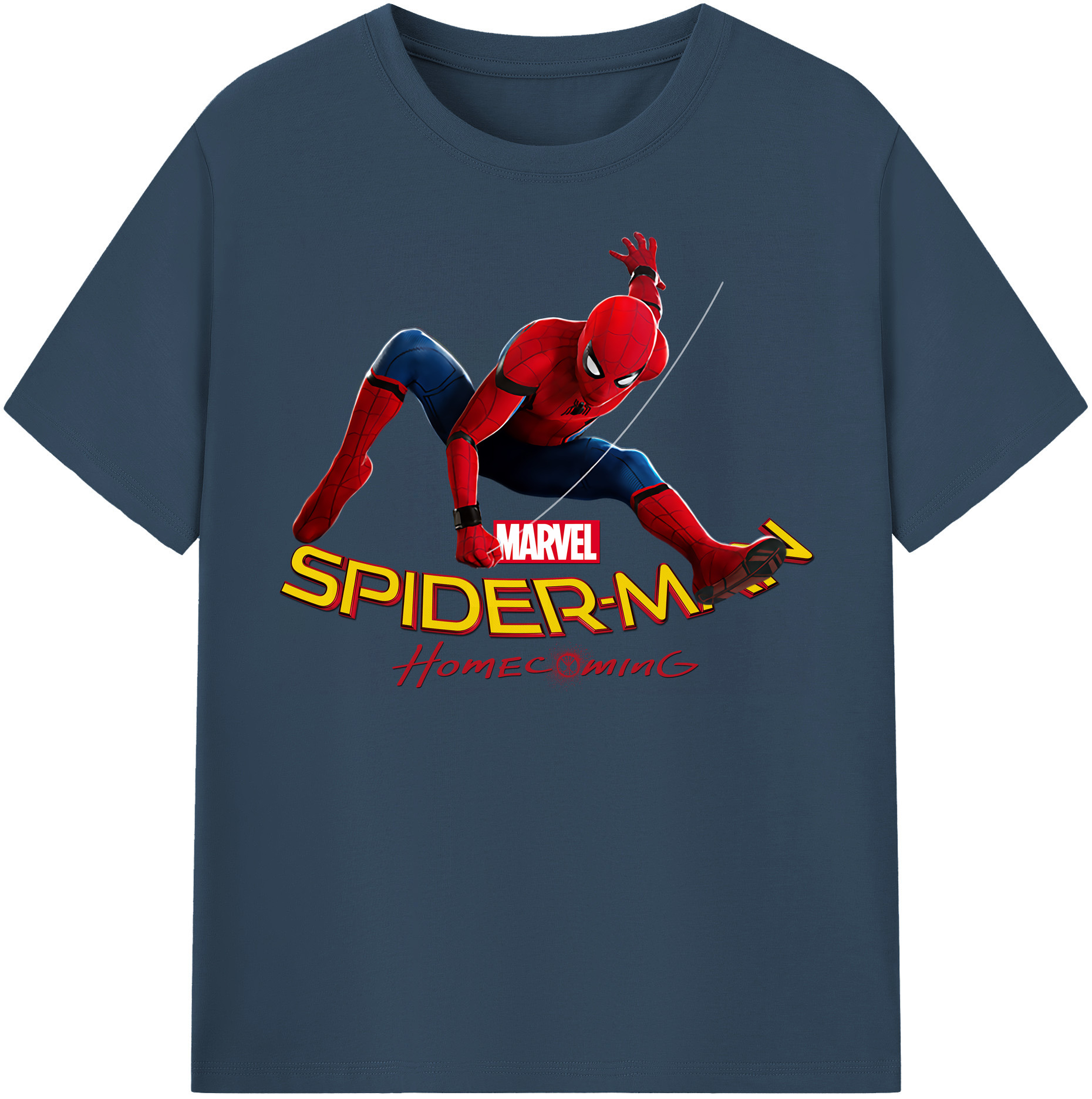 （画像用） Spider Man スパイダーマン 綿100％半袖Tシャツ（フロントプリント）