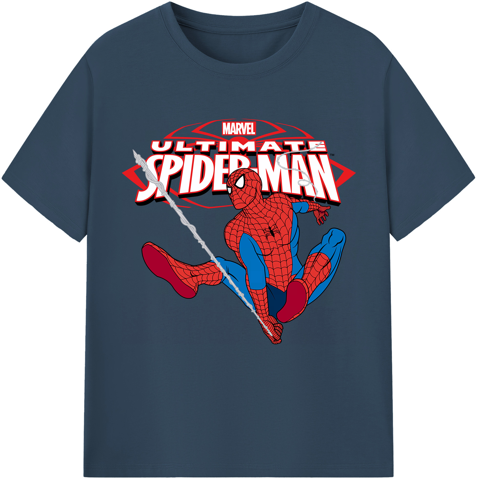 （画像用） Spider Man スパイダーマン 綿100％半袖Tシャツ（フロントプリント）