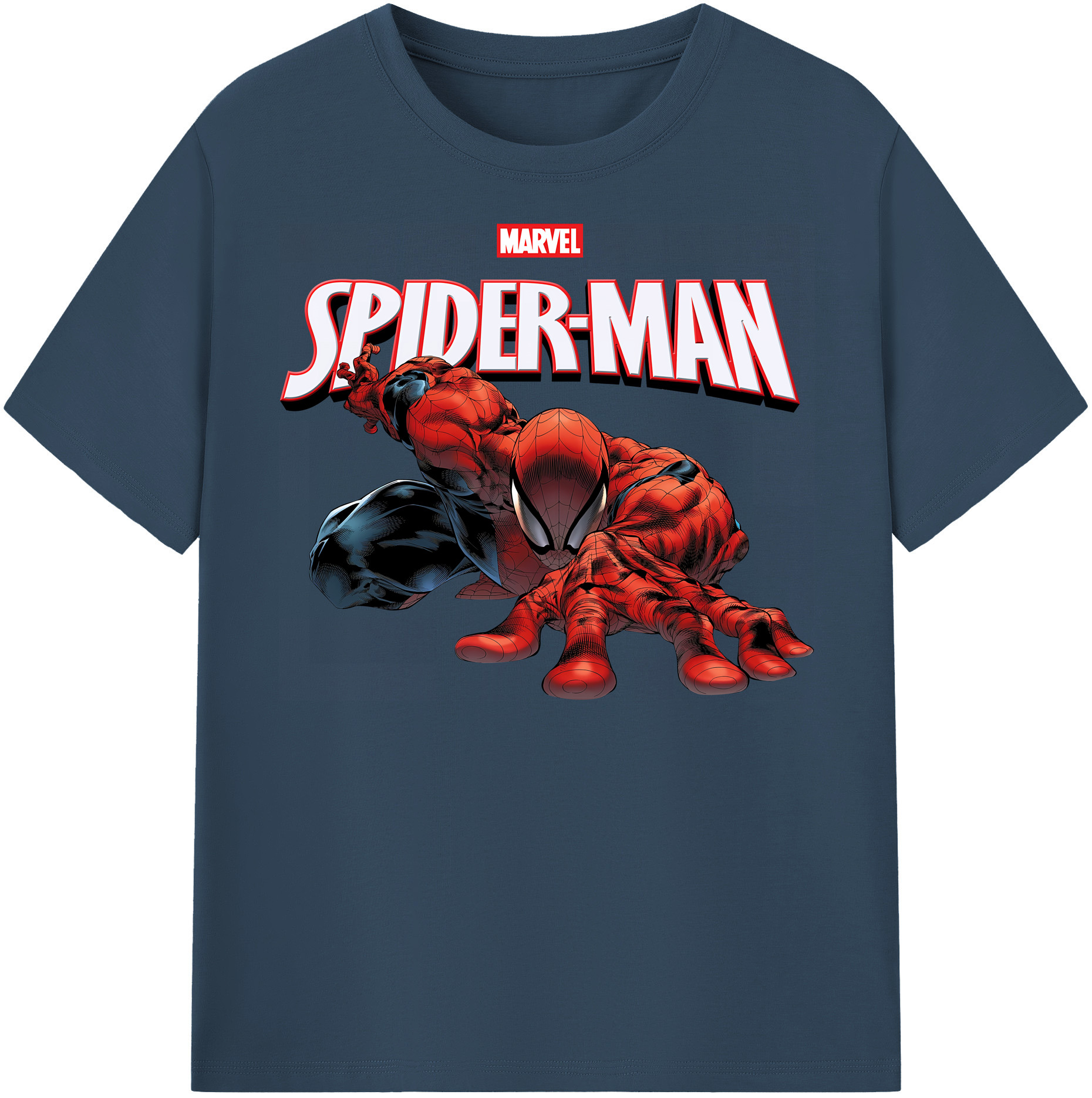 （画像用） Spider Man スパイダーマン 綿100％半袖Tシャツ（フロントプリント）