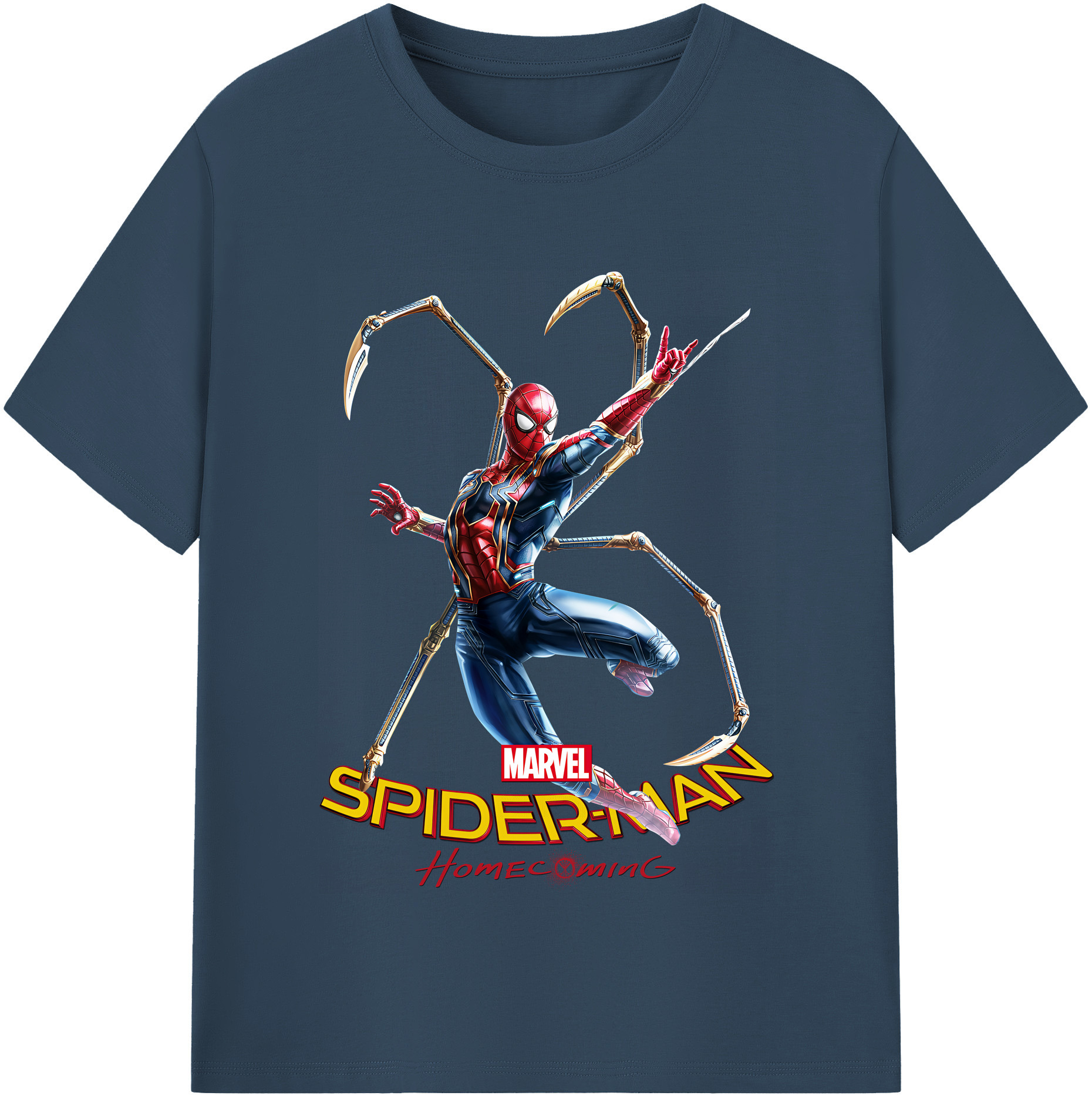（画像用） Spider Man スパイダーマン 綿100％半袖Tシャツ（フロントプリント）