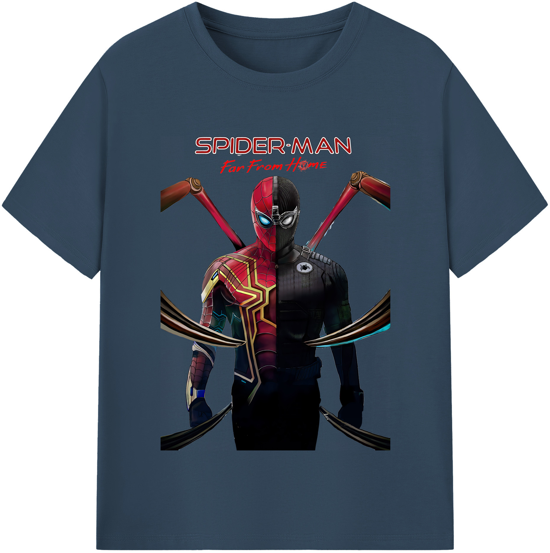 Spider Man スパイダーマン 綿100％半袖Tシャツ（フロントプリント）