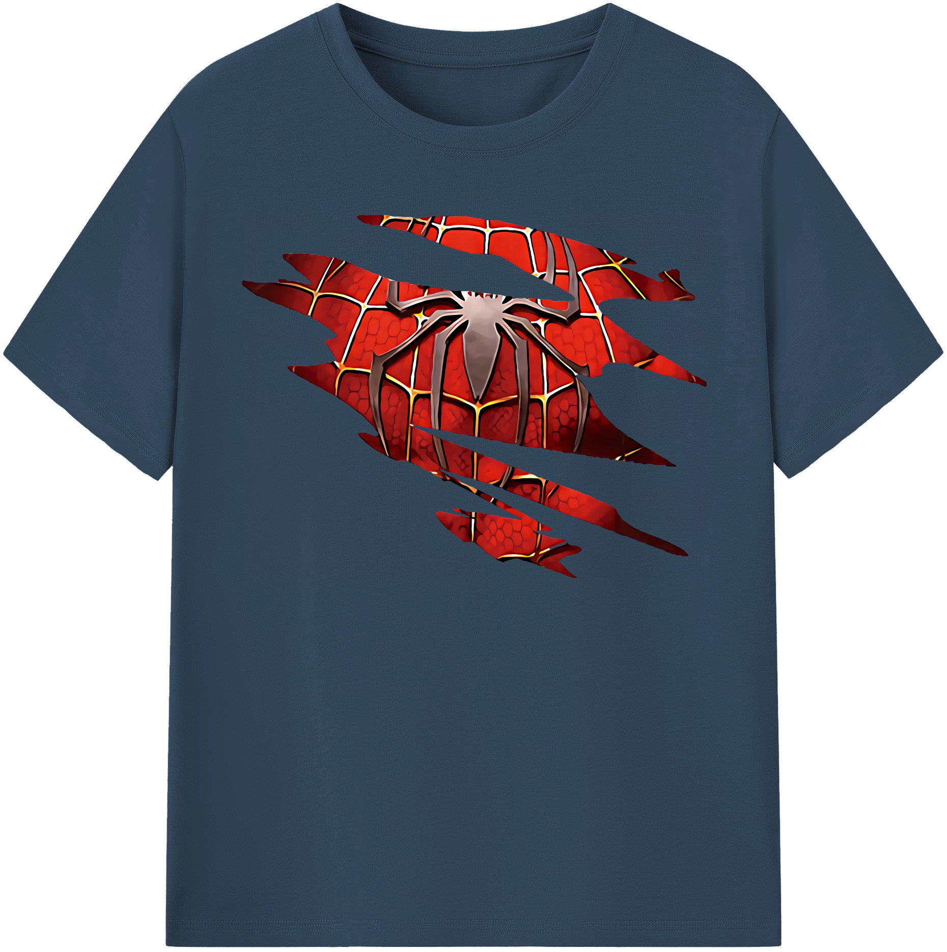 （画像用） Spider Man スパイダーマン 綿100％半袖Tシャツ（フロントプリント）
