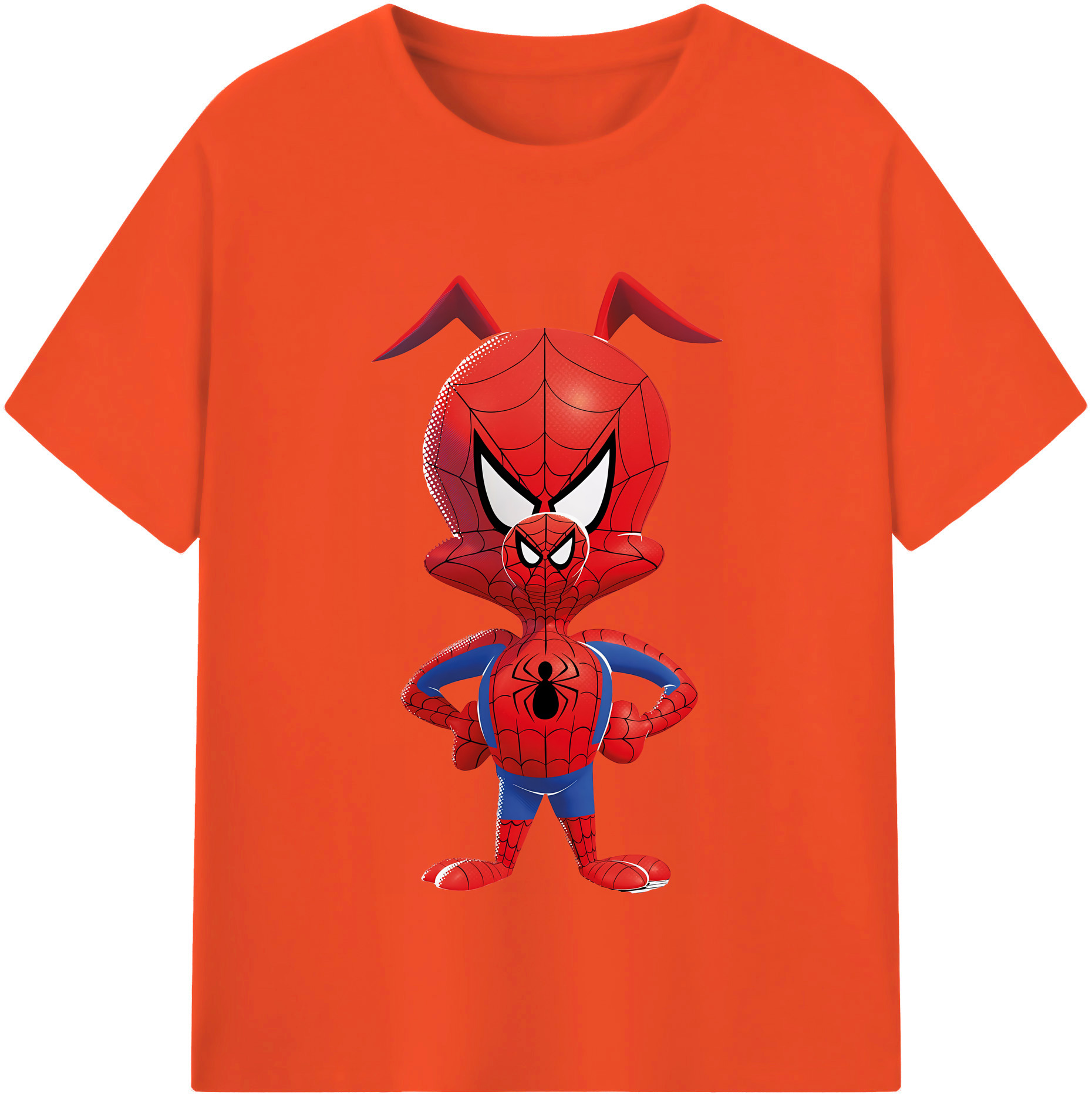 （画像用） Spider Man スパイダーマン 綿100％半袖Tシャツ（フロントプリント）
