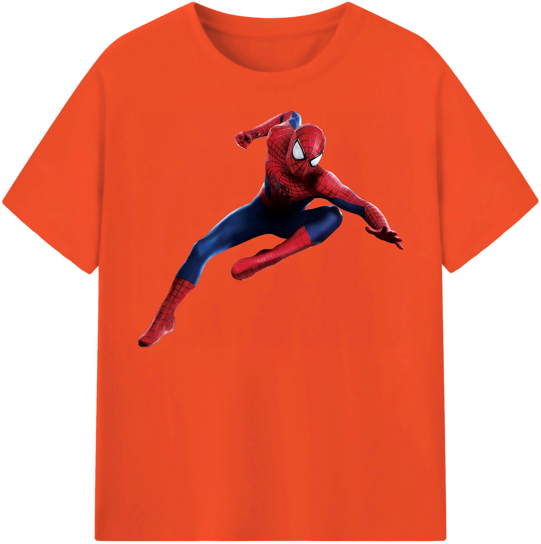 （画像用） Spider Man スパイダーマン 綿100％半袖Tシャツ（フロントプリント）