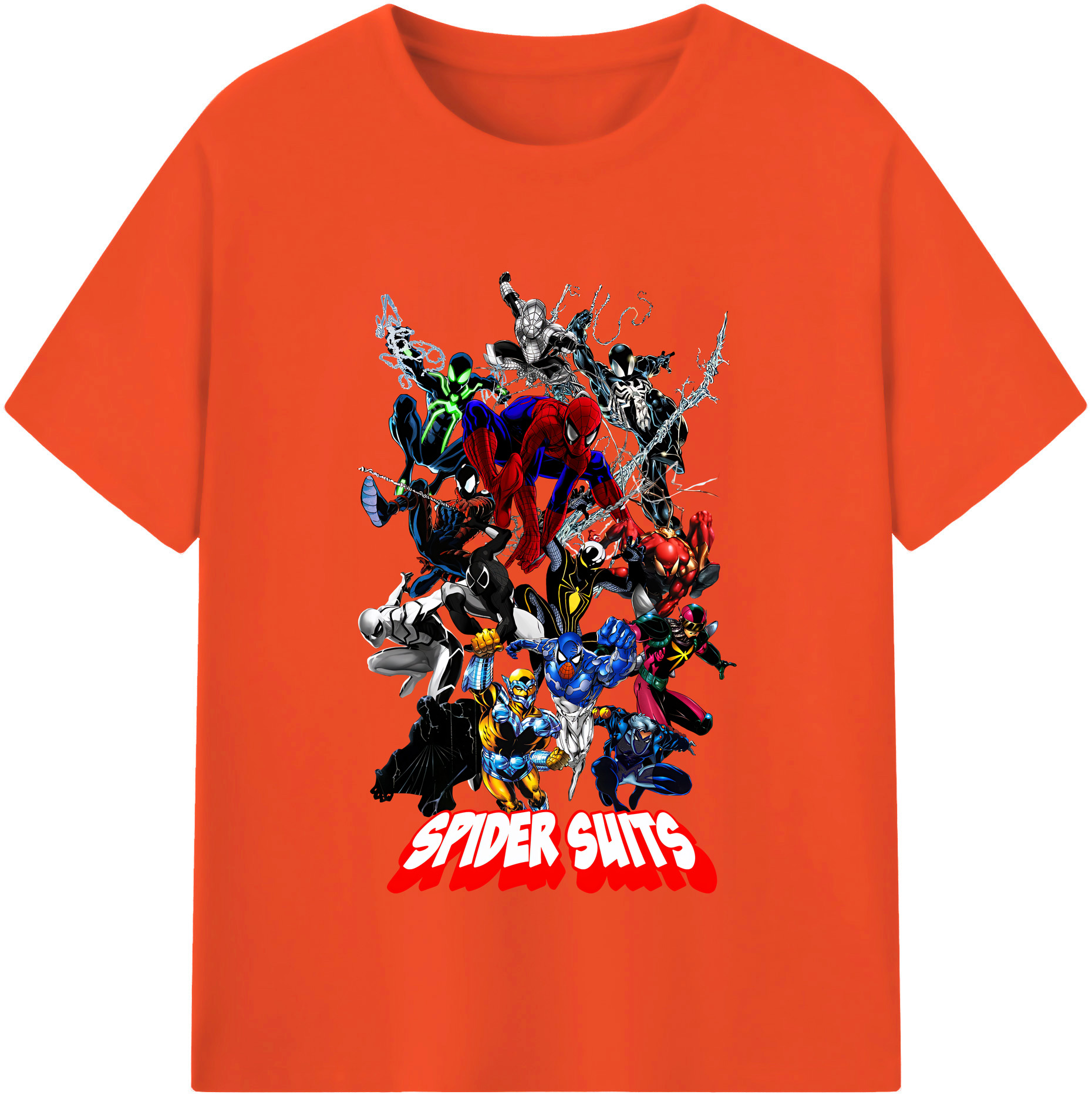 （画像用） Spider Man スパイダーマン 綿100％半袖Tシャツ（フロントプリント）