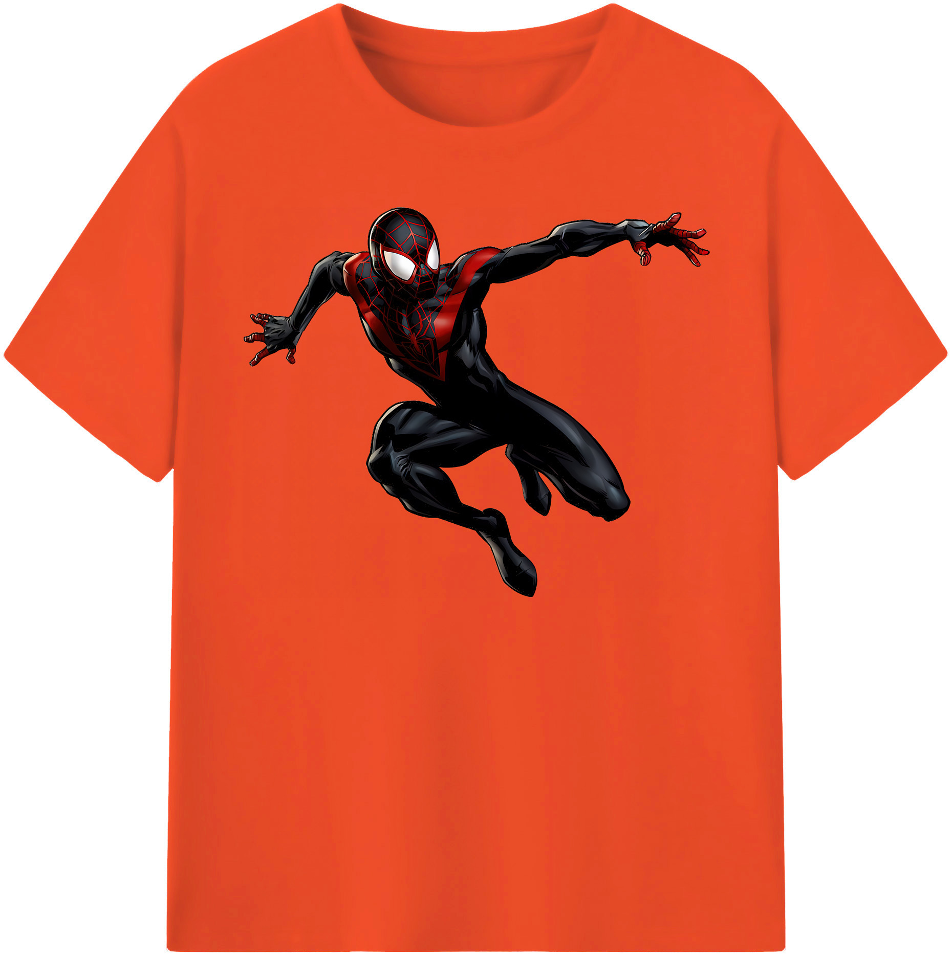（画像用） Spider Man スパイダーマン 綿100％半袖Tシャツ（フロントプリント）