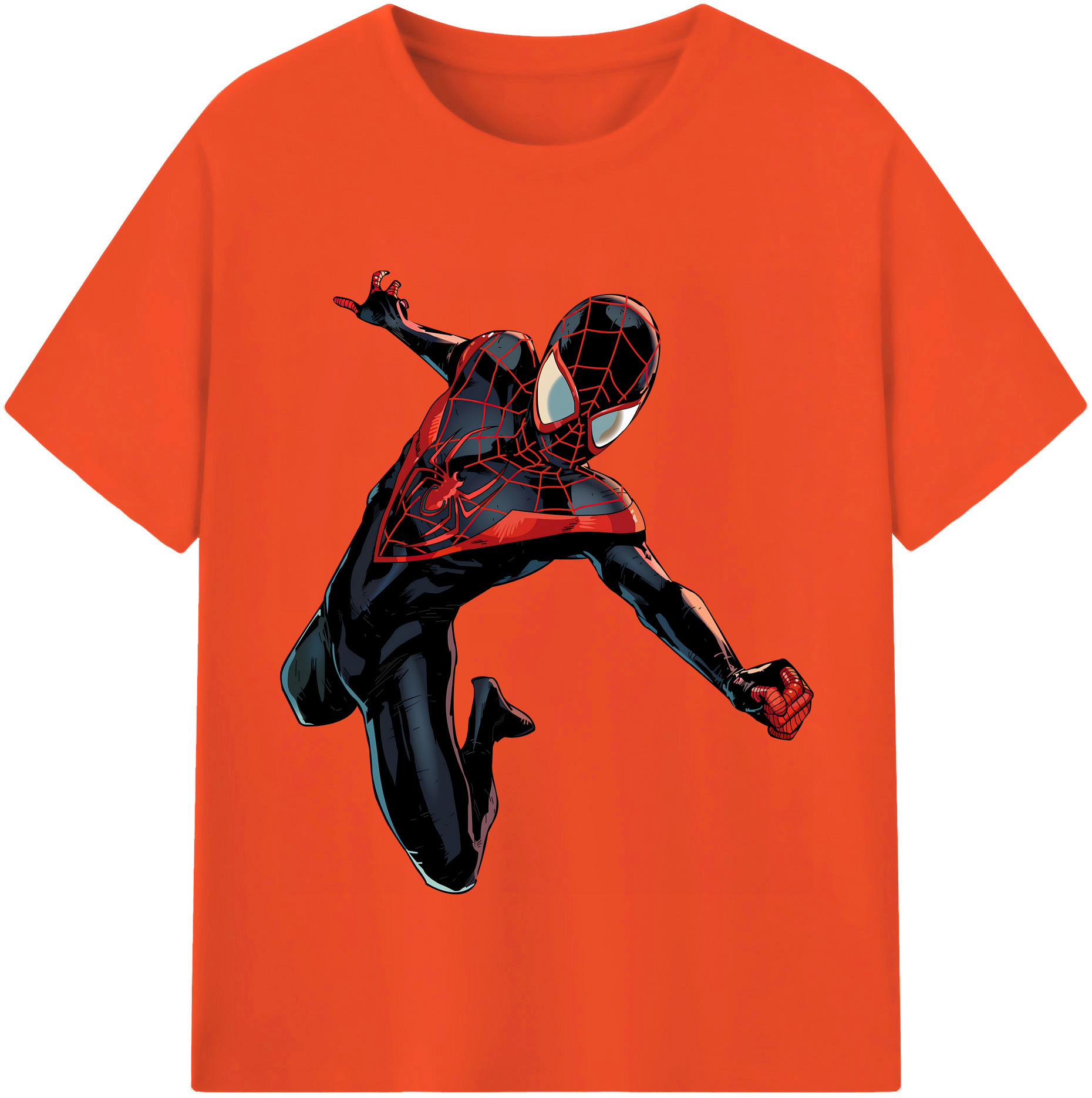 （画像用） Spider Man スパイダーマン 綿100％半袖Tシャツ（フロントプリント）