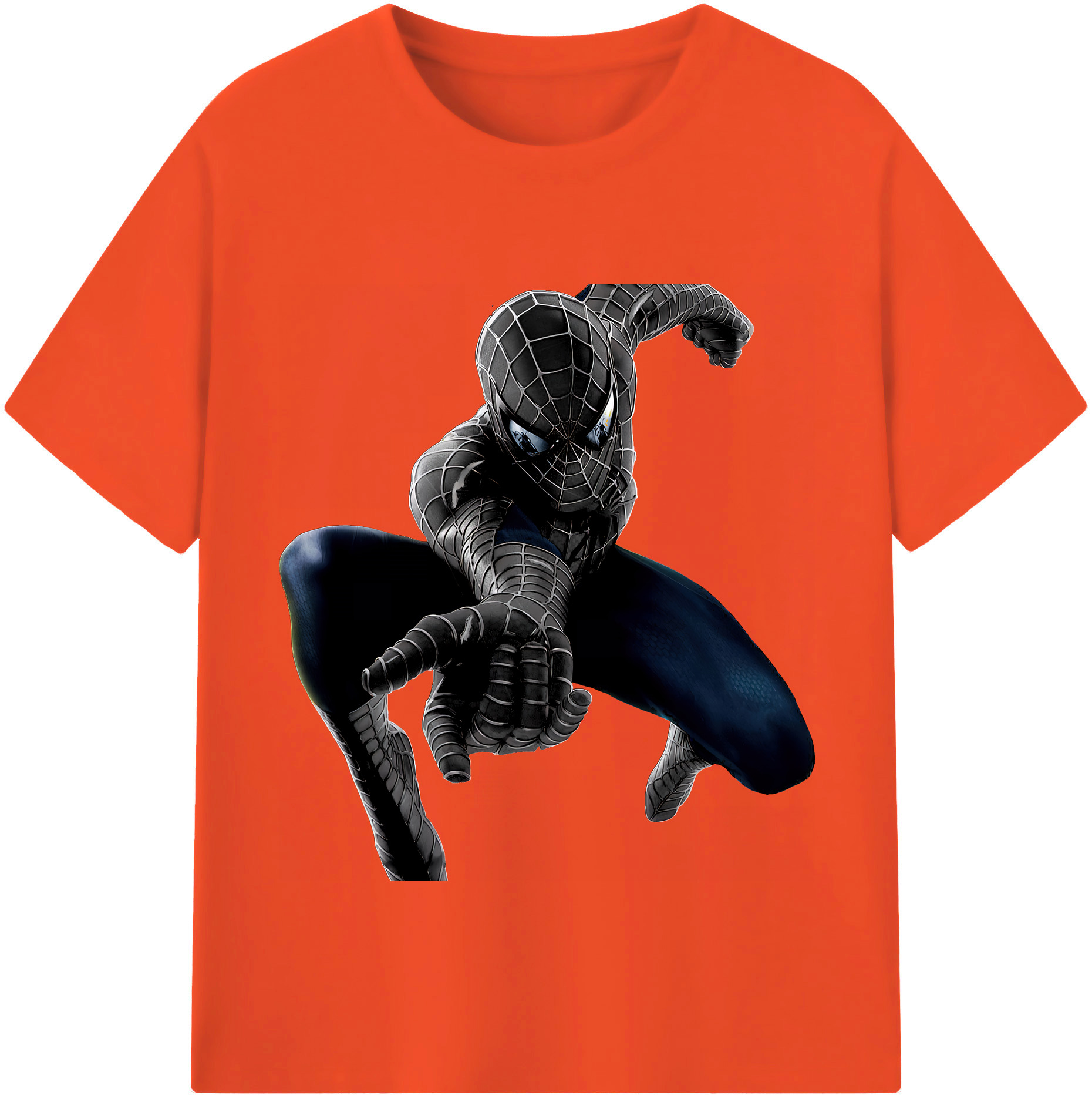 （画像用） Spider Man スパイダーマン 綿100％半袖Tシャツ（フロントプリント）