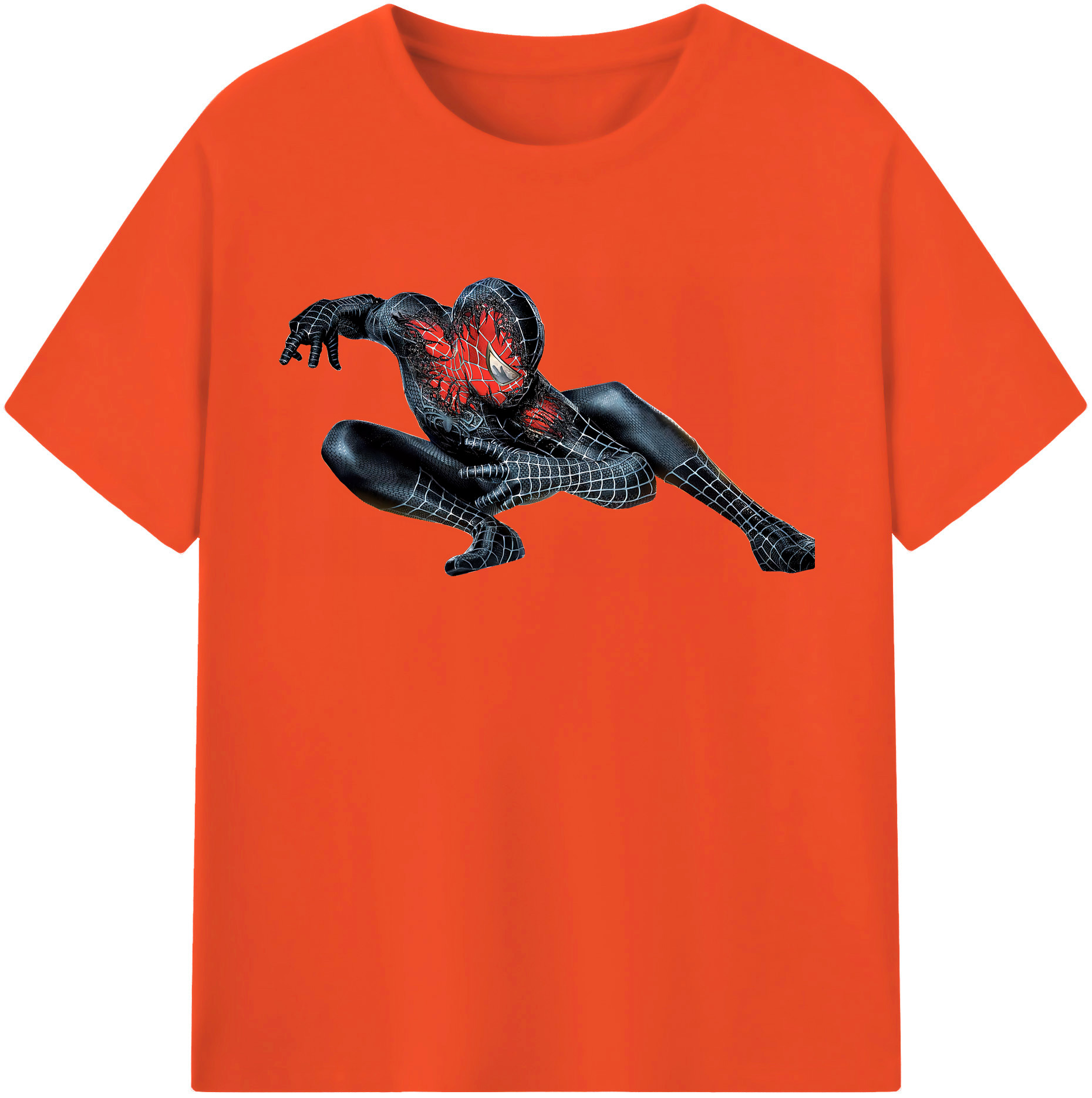 （画像用） Spider Man スパイダーマン 綿100％半袖Tシャツ（フロントプリント）