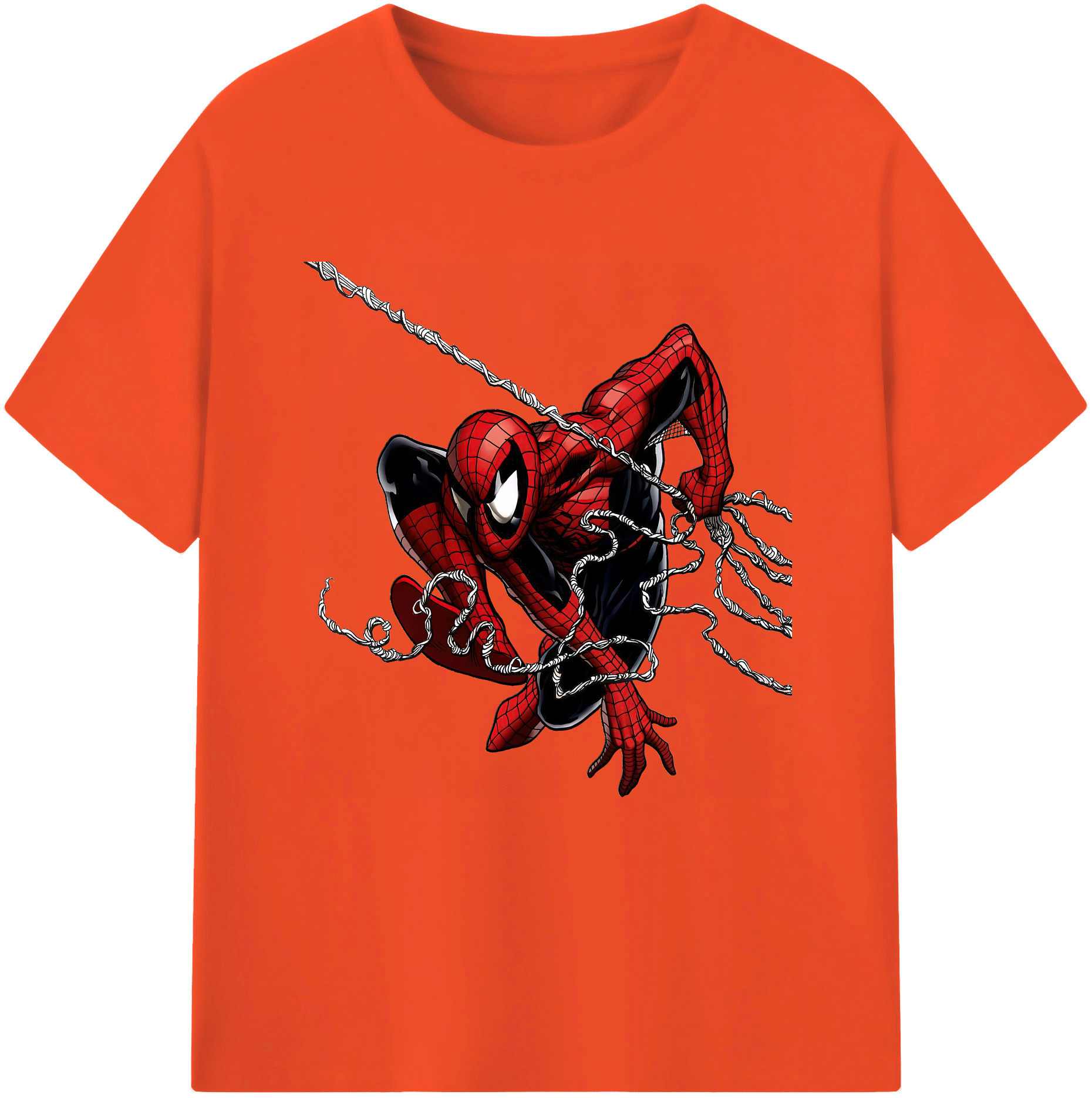 （画像用） Spider Man スパイダーマン 綿100％半袖Tシャツ（フロントプリント）