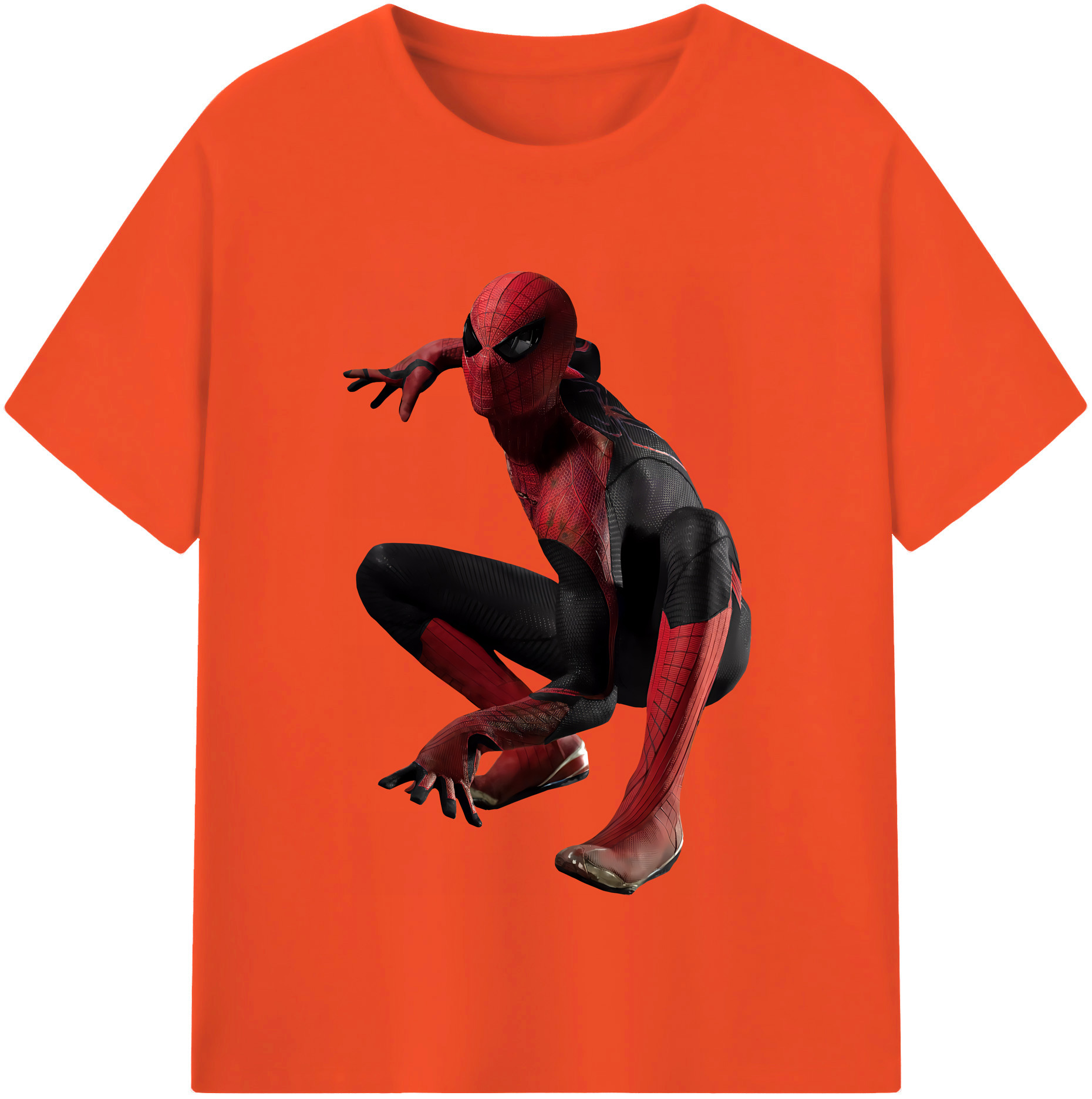 （画像用） Spider Man スパイダーマン 綿100％半袖Tシャツ（フロントプリント）