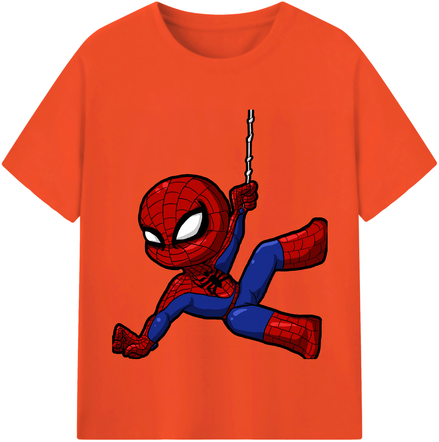（画像用） Spider Man スパイダーマン 綿100％半袖Tシャツ（フロントプリント）