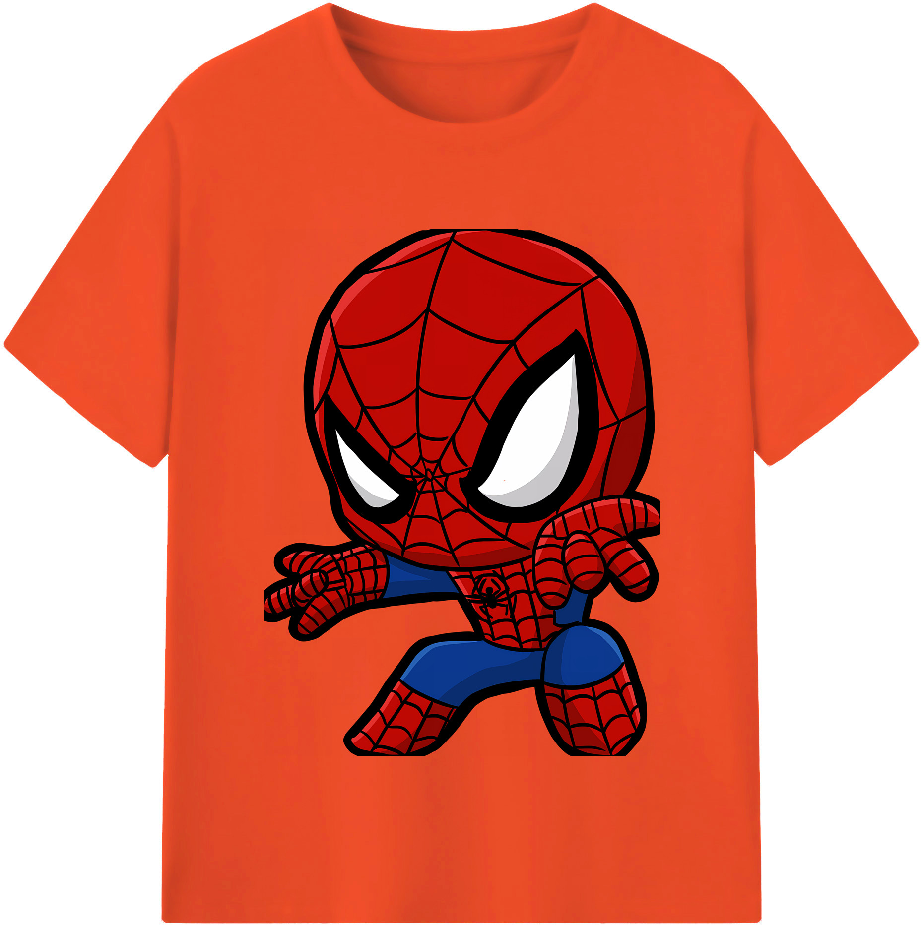 （画像用） Spider Man スパイダーマン 綿100％半袖Tシャツ（フロントプリント）