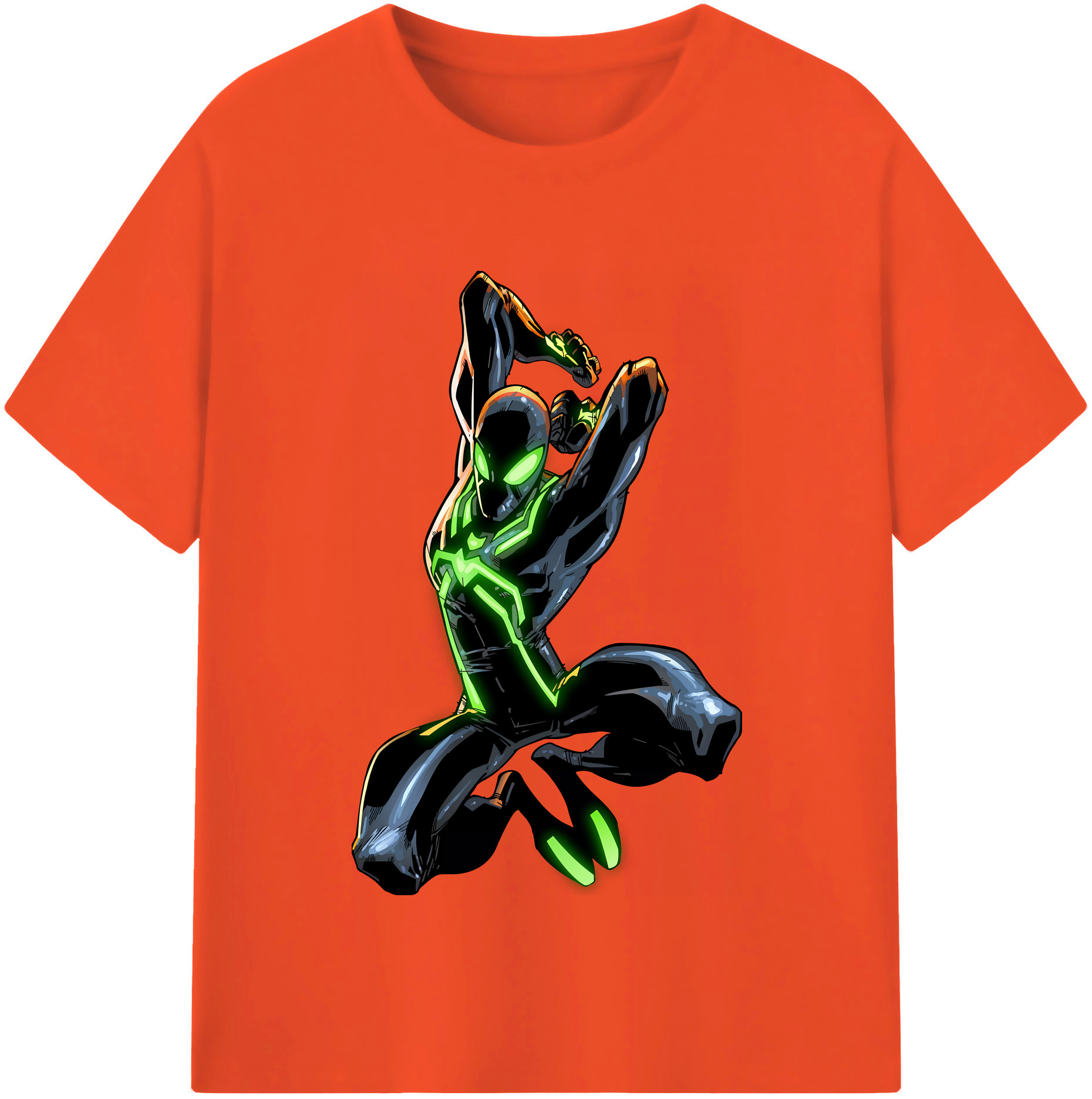 （画像用） Spider Man スパイダーマン 綿100％半袖Tシャツ（フロントプリント）