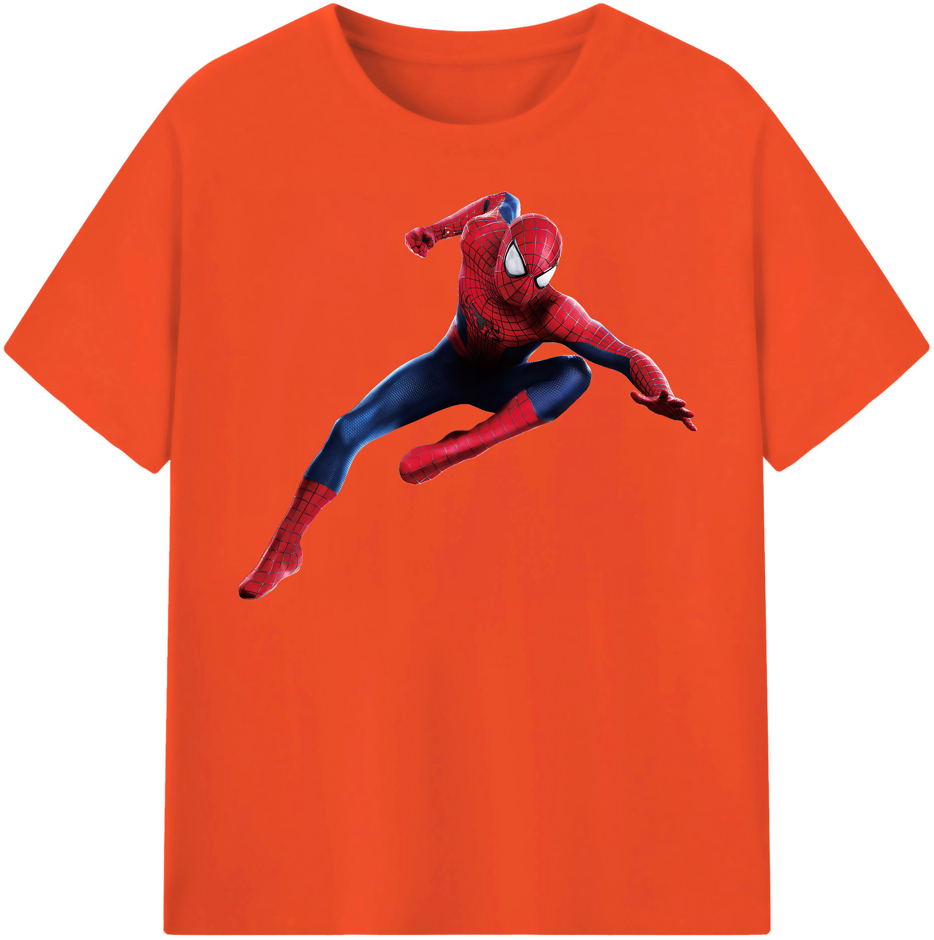 （画像用） Spider Man スパイダーマン 綿100％半袖Tシャツ（フロントプリント）