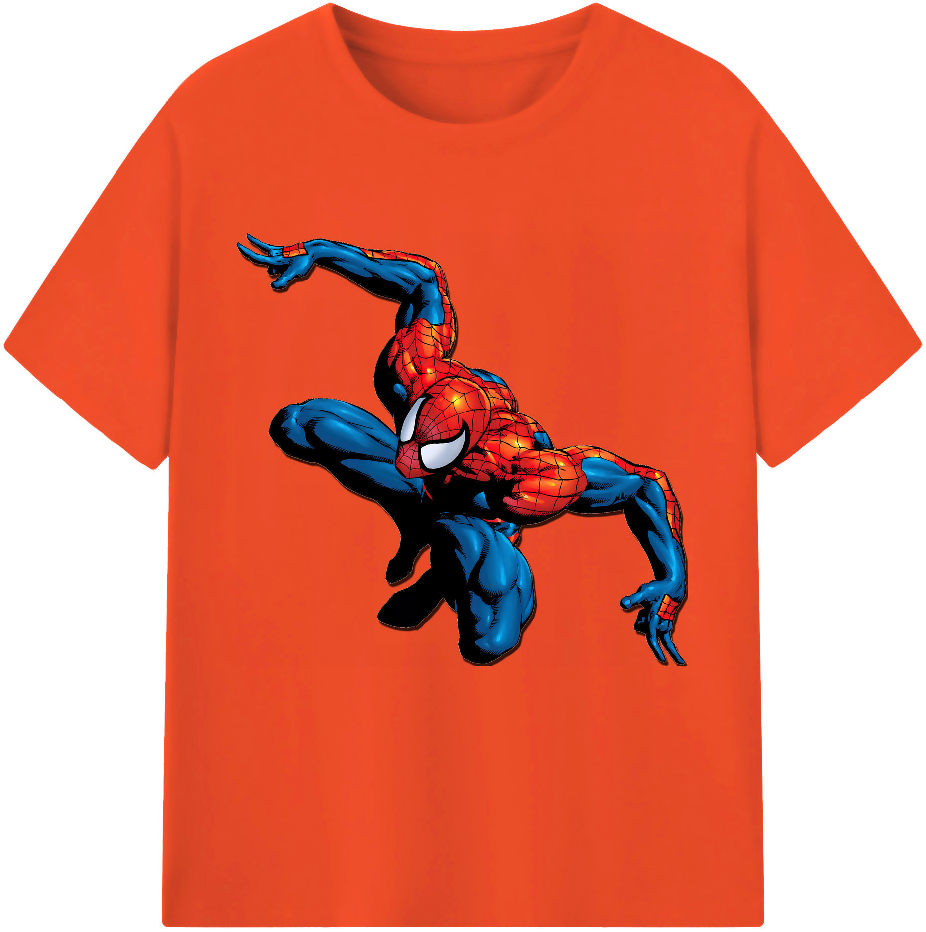 （画像用） Spider Man スパイダーマン 綿100％半袖Tシャツ（フロントプリント）
