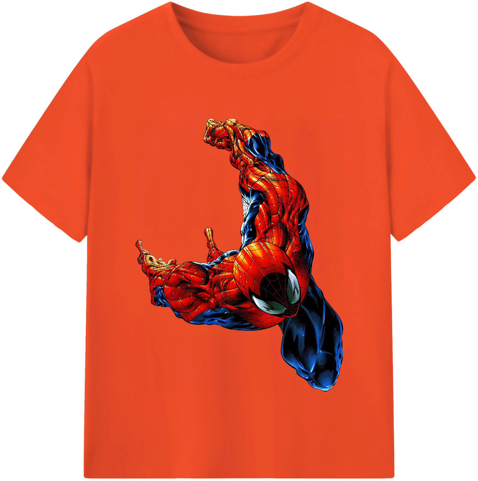（画像用） Spider Man スパイダーマン 綿100％半袖Tシャツ（フロントプリント）