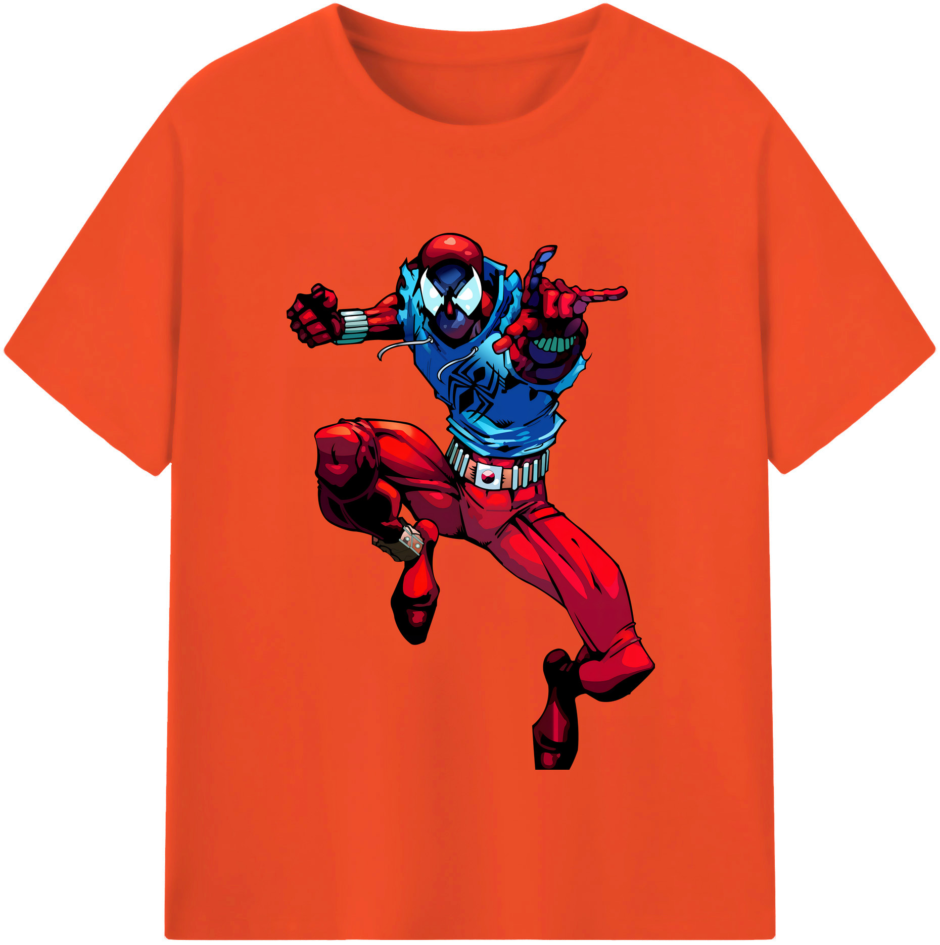 （画像用） Spider Man スパイダーマン 綿100％半袖Tシャツ（フロントプリント）