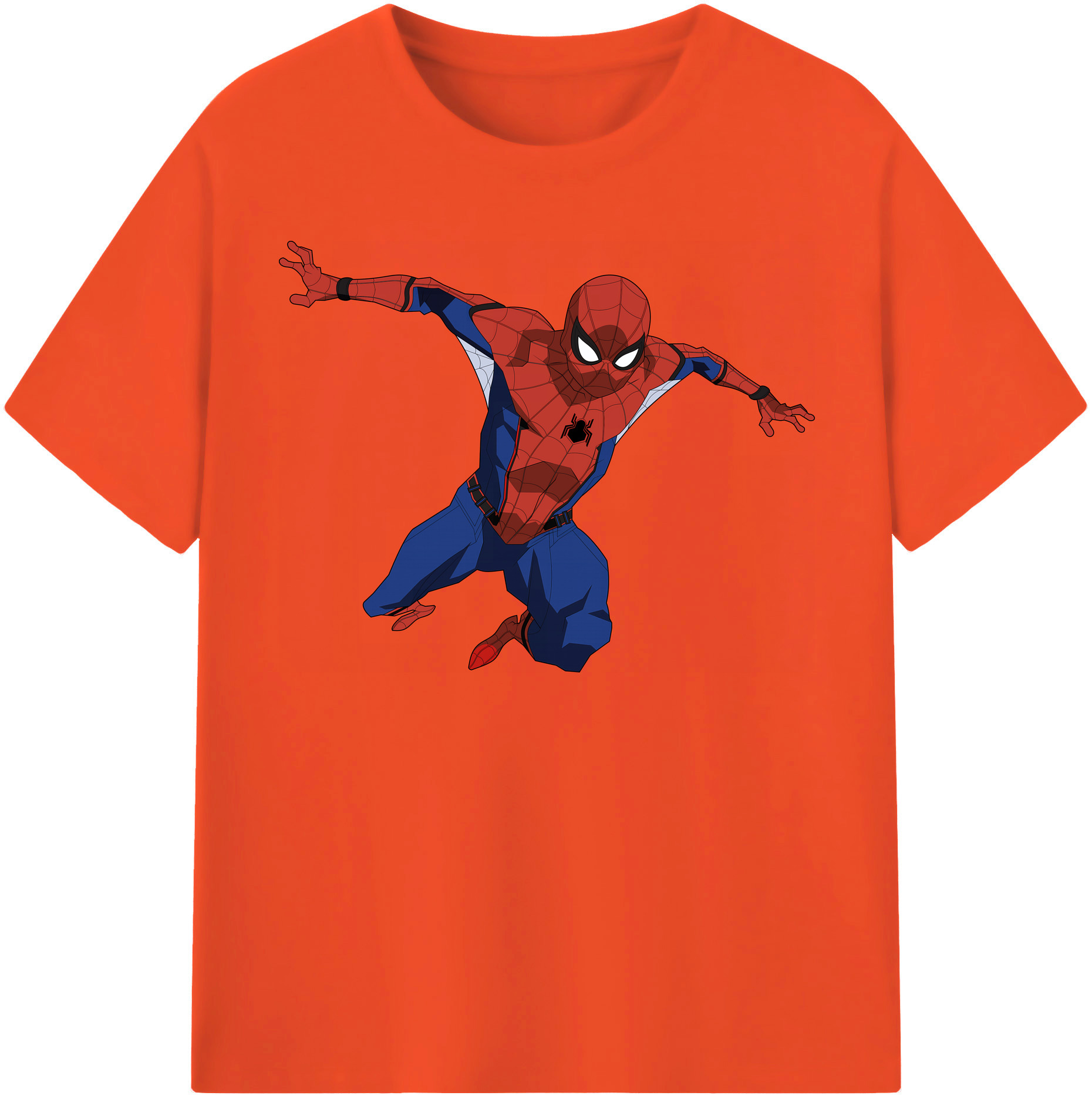 （画像用） Spider Man スパイダーマン 綿100％半袖Tシャツ（フロントプリント）