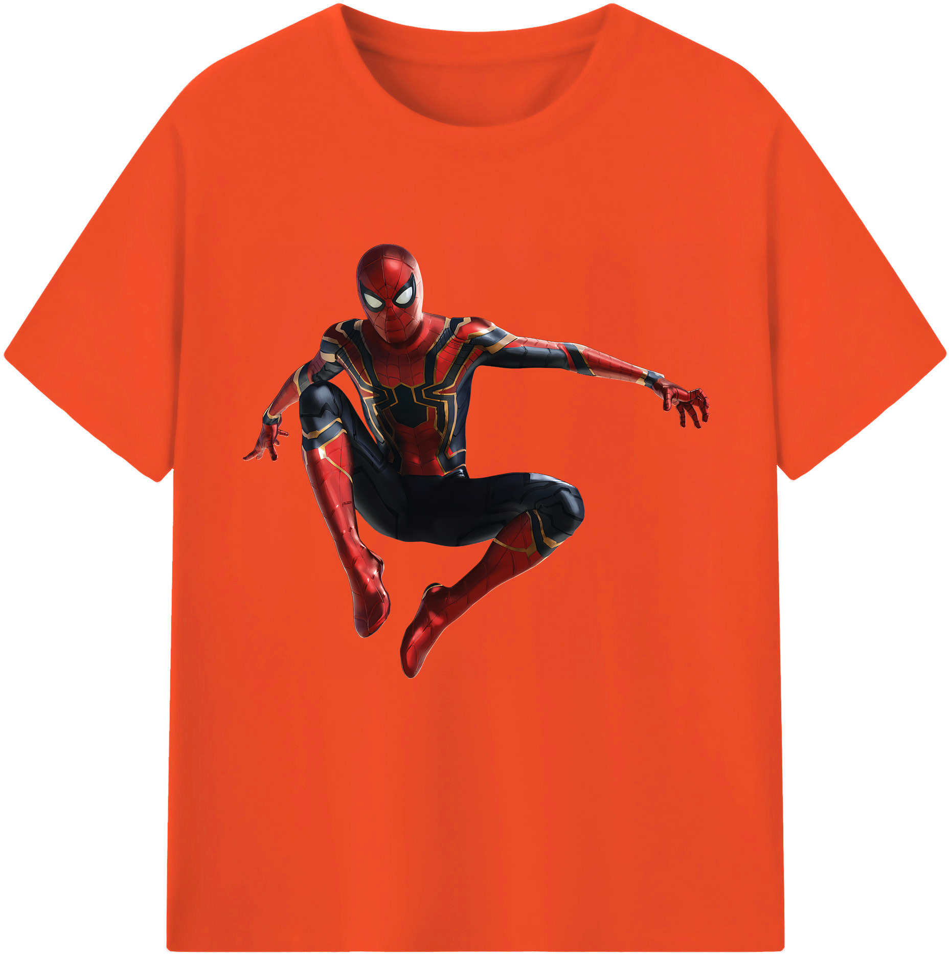 （画像用） Spider Man スパイダーマン 綿100％半袖Tシャツ（フロントプリント）