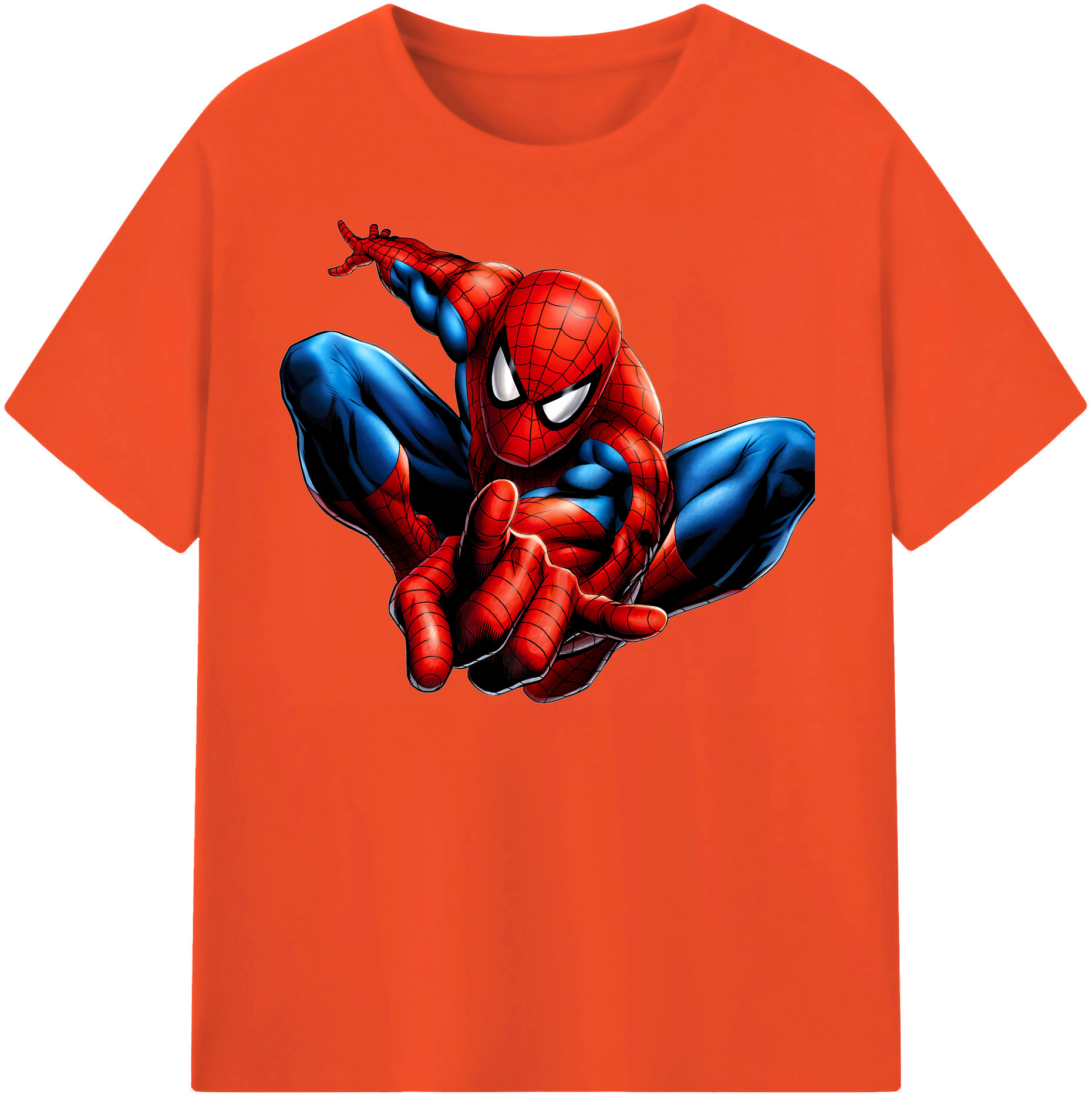 （画像用） Spider Man スパイダーマン 綿100％半袖Tシャツ（フロントプリント）