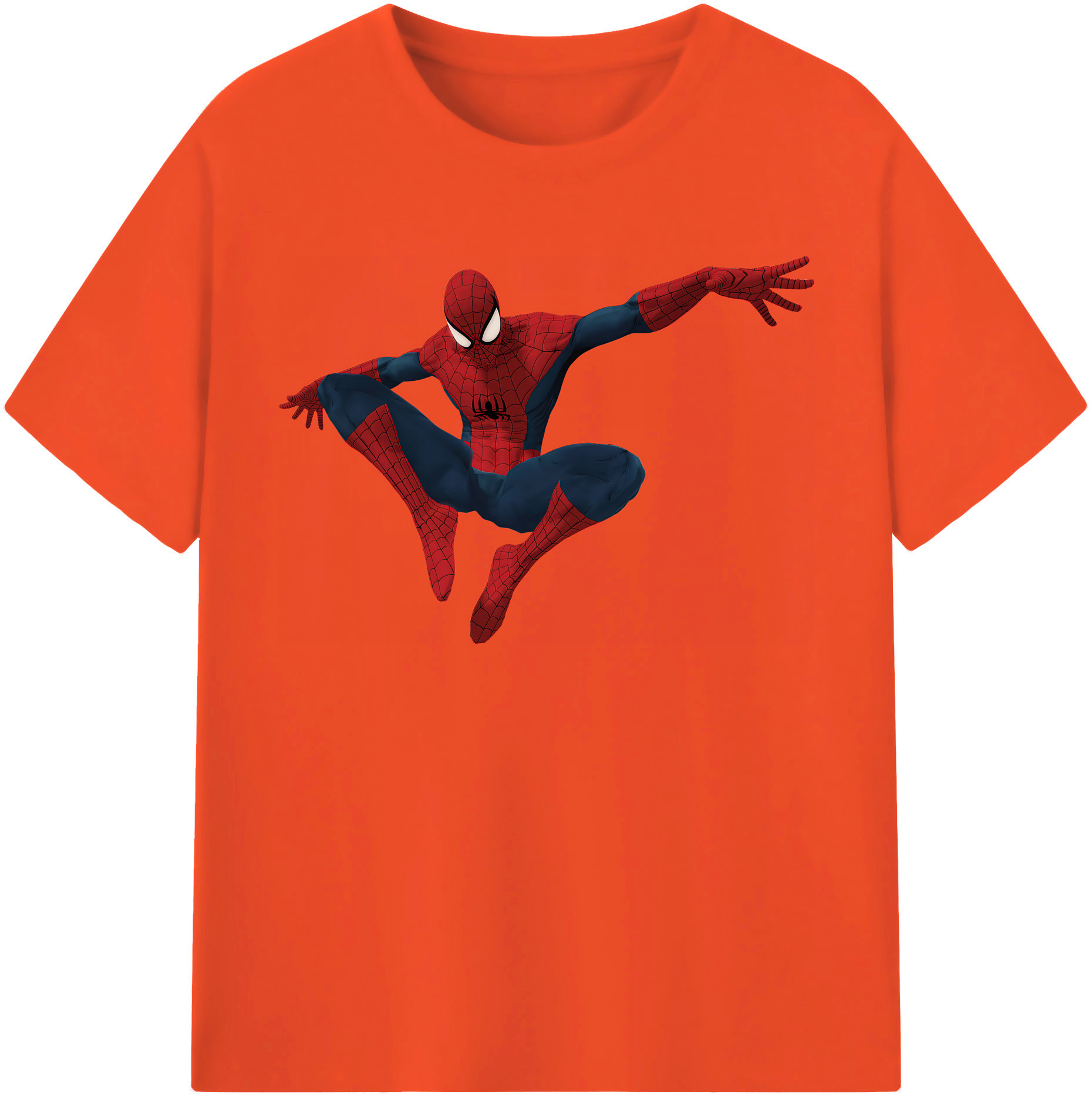（画像用） Spider Man スパイダーマン 綿100％半袖Tシャツ（フロントプリント）
