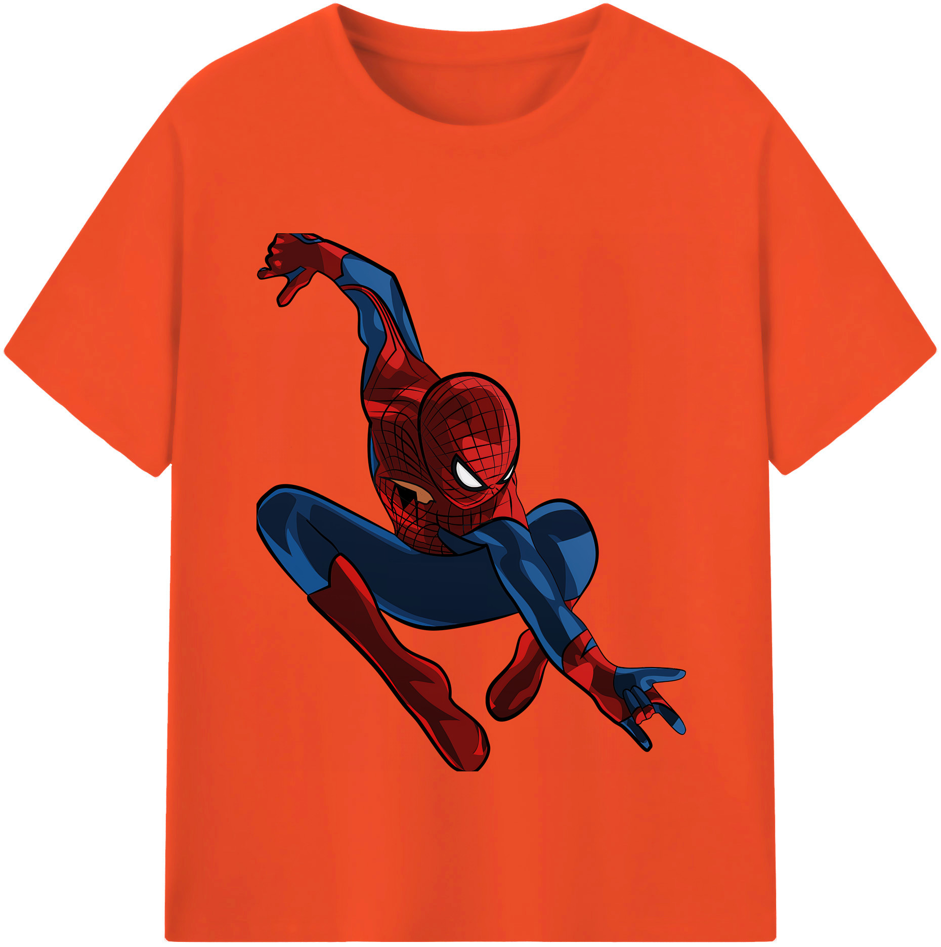 （画像用） Spider Man スパイダーマン 綿100％半袖Tシャツ（フロントプリント）